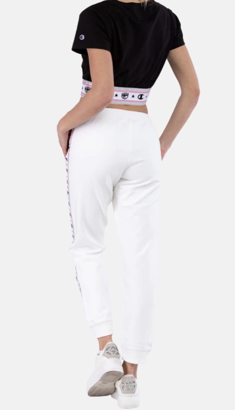 Champion Champion X Chiara Ferragni White Womens Sweatpants Size M Size 32" / US 10 / IT 46 - 2 Thumbnail