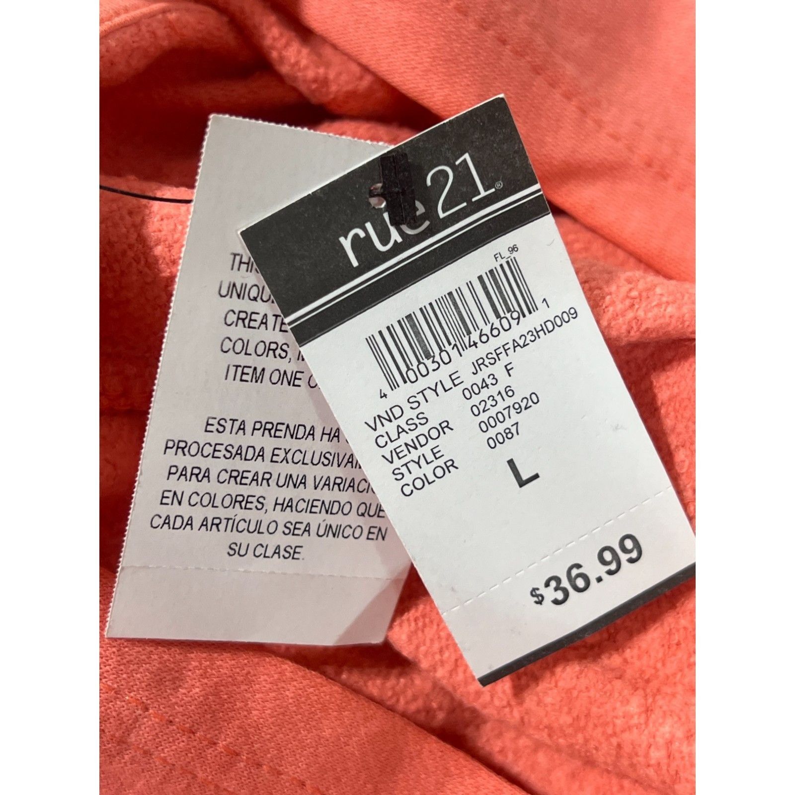Other Sugar Flower - Unisex Long Sleeve Hooded Sweatshirt - Orange Size L / US 10 / IT 46 - 8 Thumbnail