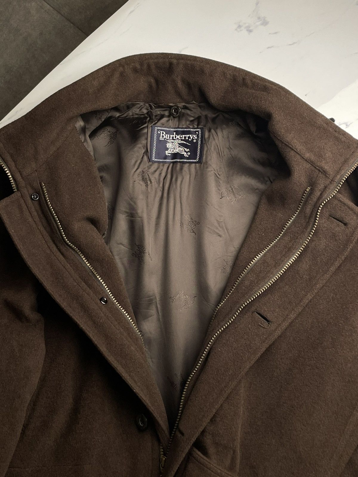Burberry Vintage BURBERRY’S Brown Wool Coat Size US L / EU 52-54 / 3 - 9 Thumbnail