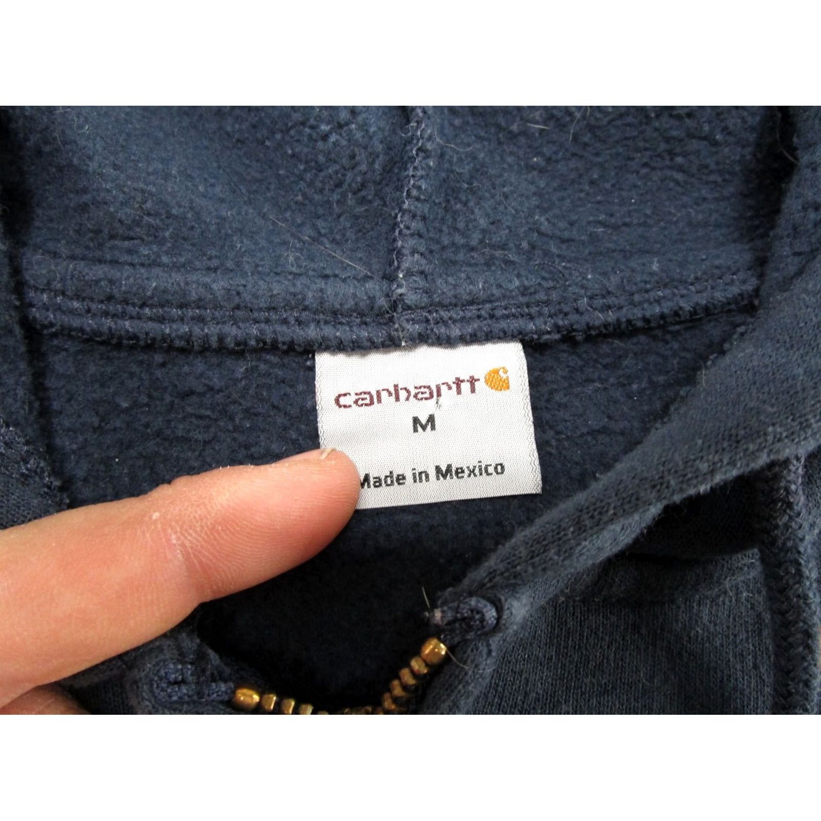 Carhartt VINTAGE Carhartt Full Zip Hoodie Mens M Blue Cotton Fleece Hooded Sweatshirt 90s Sports Style, Read, Regular Fit Size US M / EU 48-50 / 2 - 3 Thumbnail