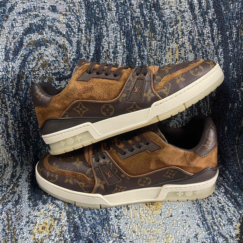 Louis Vuitton Louis Vuitton Stylish Trendy Brown Sneakers -2508 Size US 9.5 / IT 39.5 - 9 Thumbnail