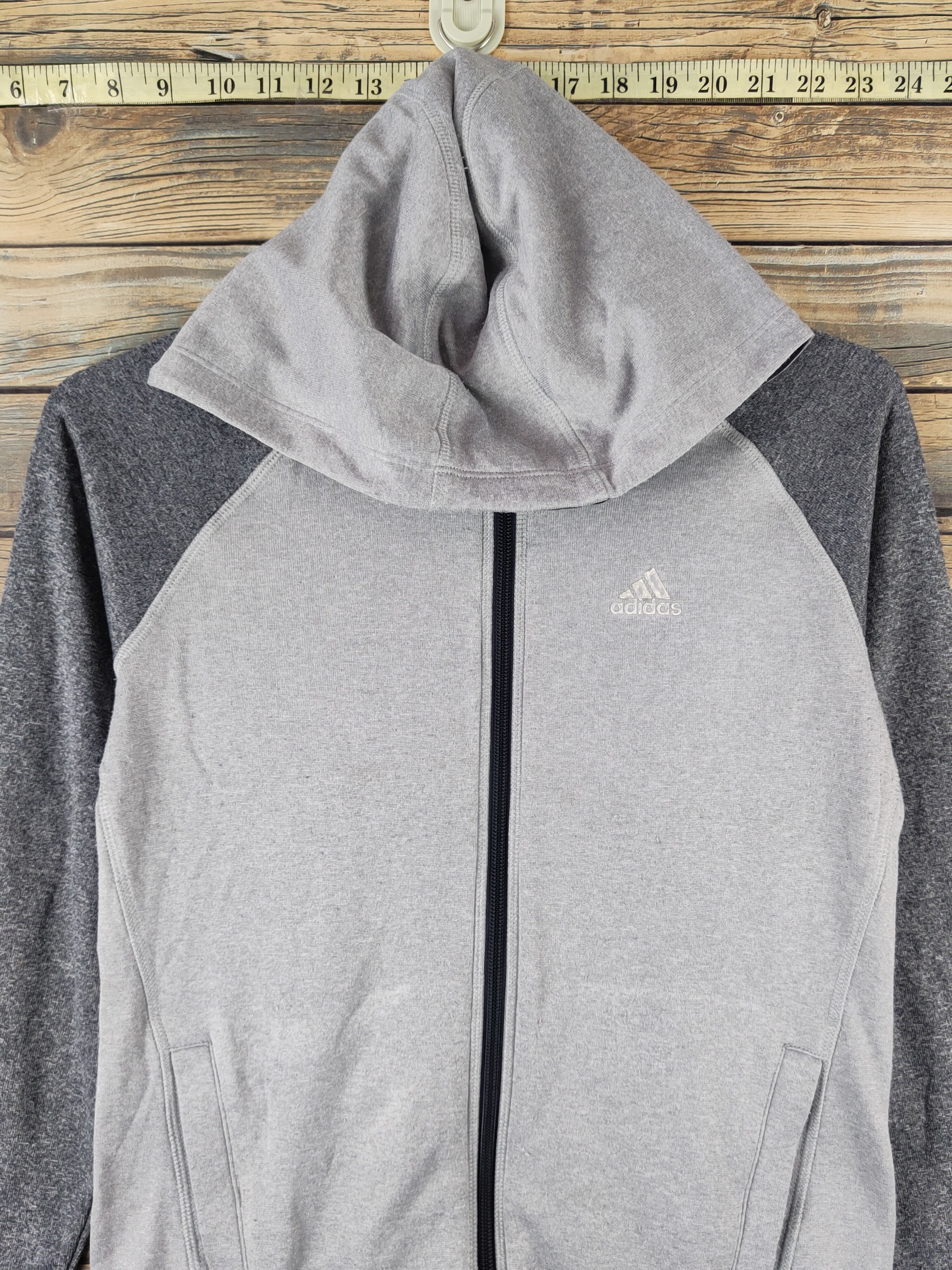 Adidas DL Adidas Gray Hoodie Sweaters #2493 Size S / US 4 / IT 40 - 2 Thumbnail