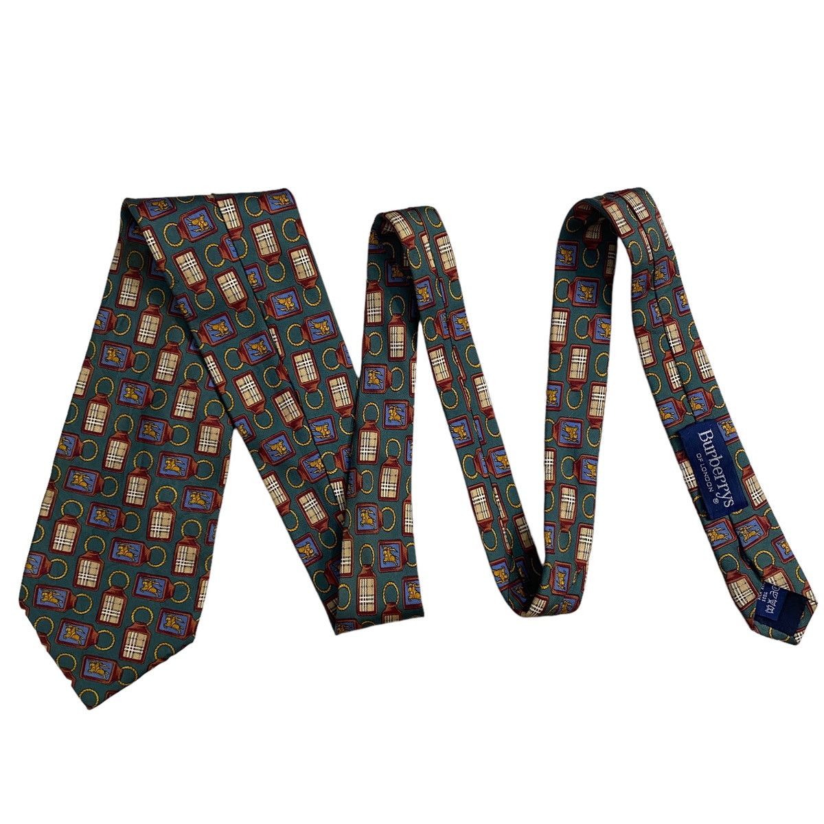 Burberry × Vintage 💥VINTAGE BURBERRY Italy necktie silk tie Size ONE SIZE - 1 Thumbnail