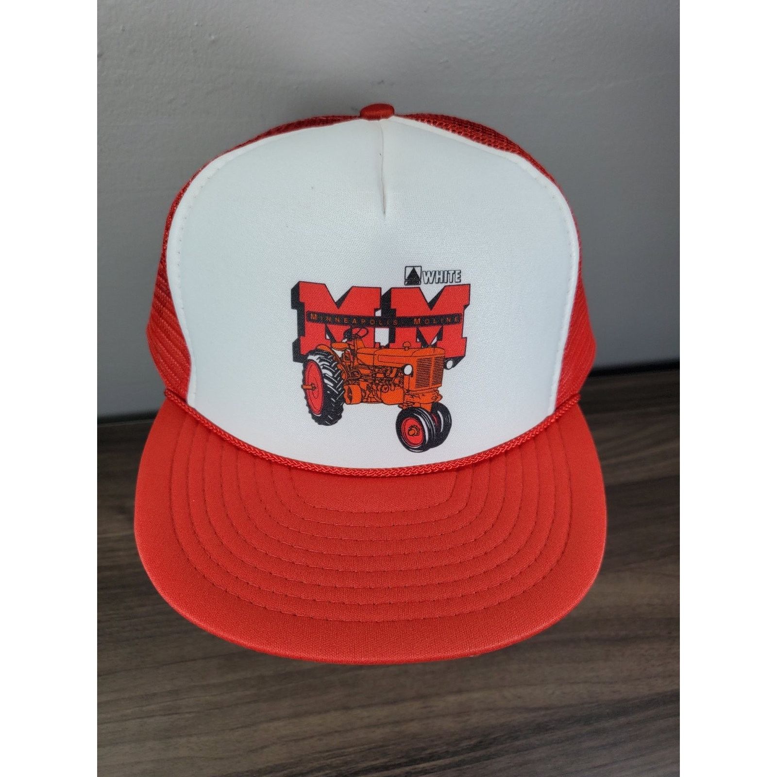 Nissan × Vintage Minneapolis Moline Farm Tractor Trucker Hat Snapback Cap Ag Size ONE SIZE - 2 Thumbnail