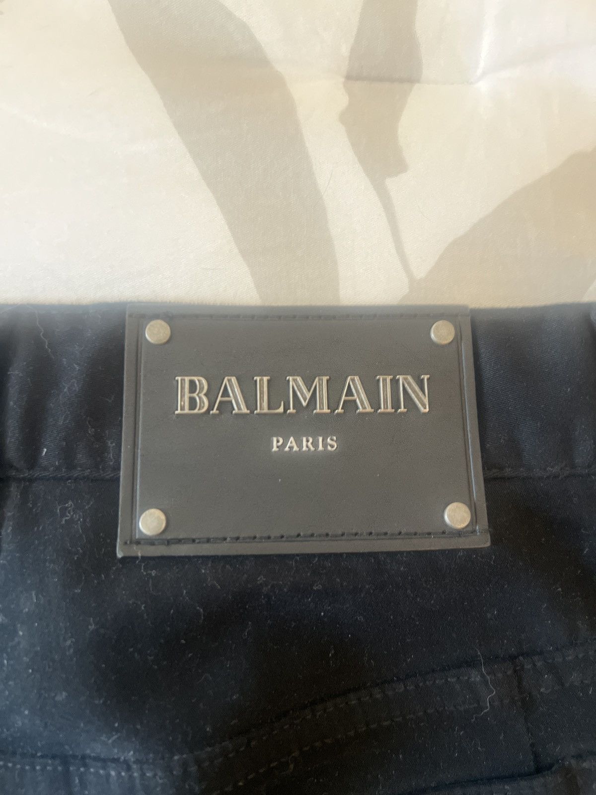 Balmain Mens Balmain black stripe slim jeans Size US 32 / EU 48 - 4 Thumbnail
