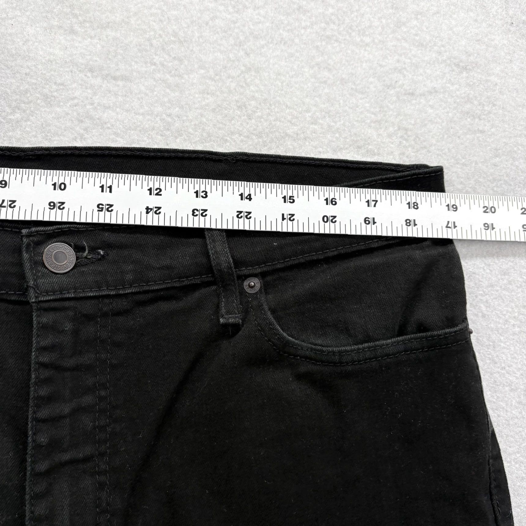 Levi's Levis 511 Jeans Mens 38x32 Black Dark Wash Slim Straight Stretch Denim Casual Size US 38 / EU 54 - 6 Thumbnail