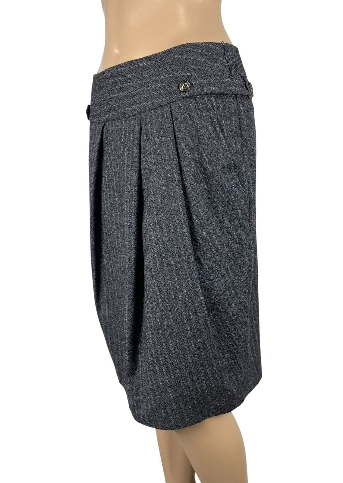 Weekend Max Mara Weekend Max Mara Striped Wool Skirt Draped size UK6 IT38 Size 26" / US 2 / IT 38 - 4 Thumbnail