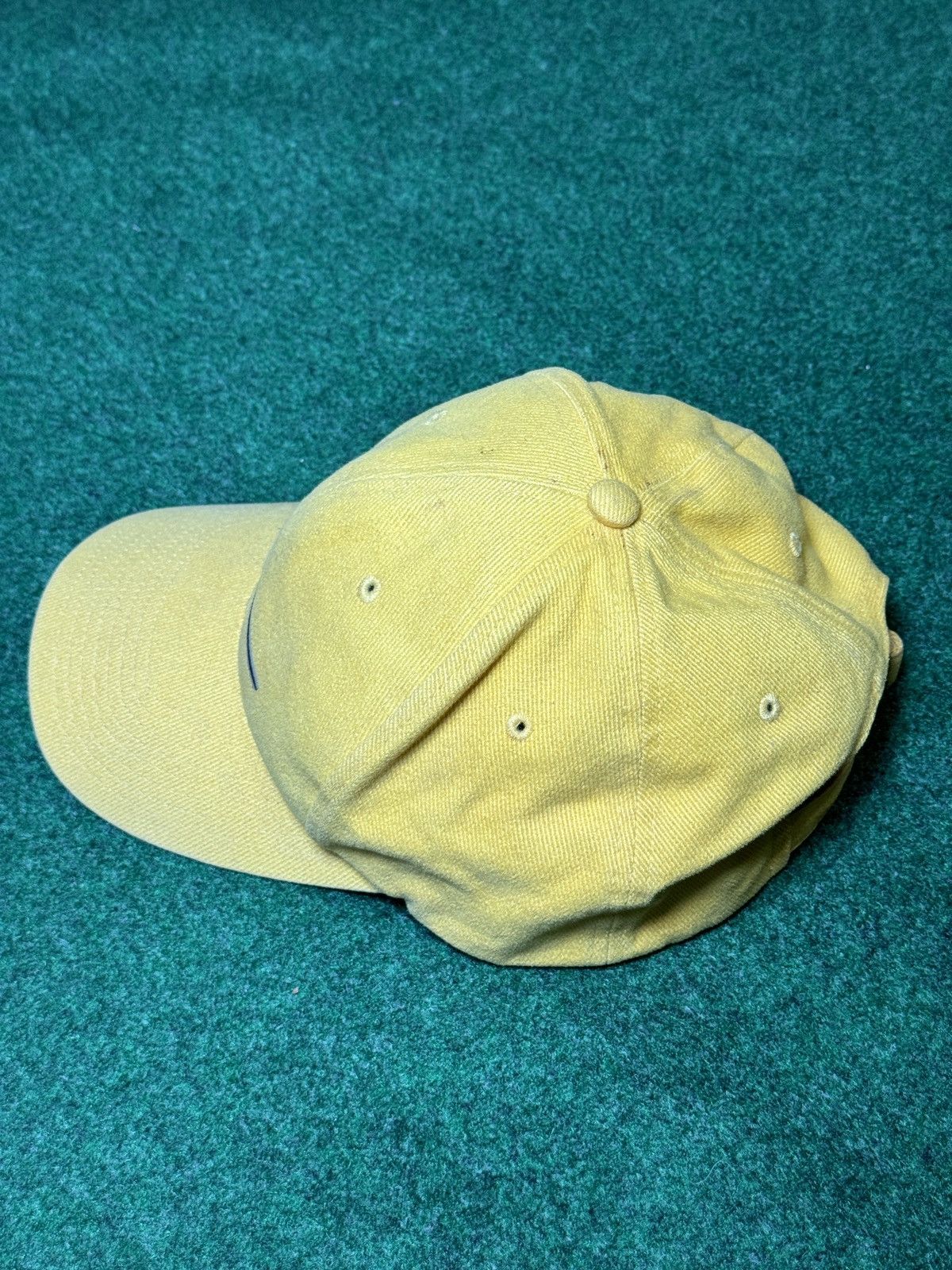 Nike × Vintage Vintage 90s Nike Yellow Strap Back Baseball Cap Hat Size ONE SIZE - 4 Thumbnail