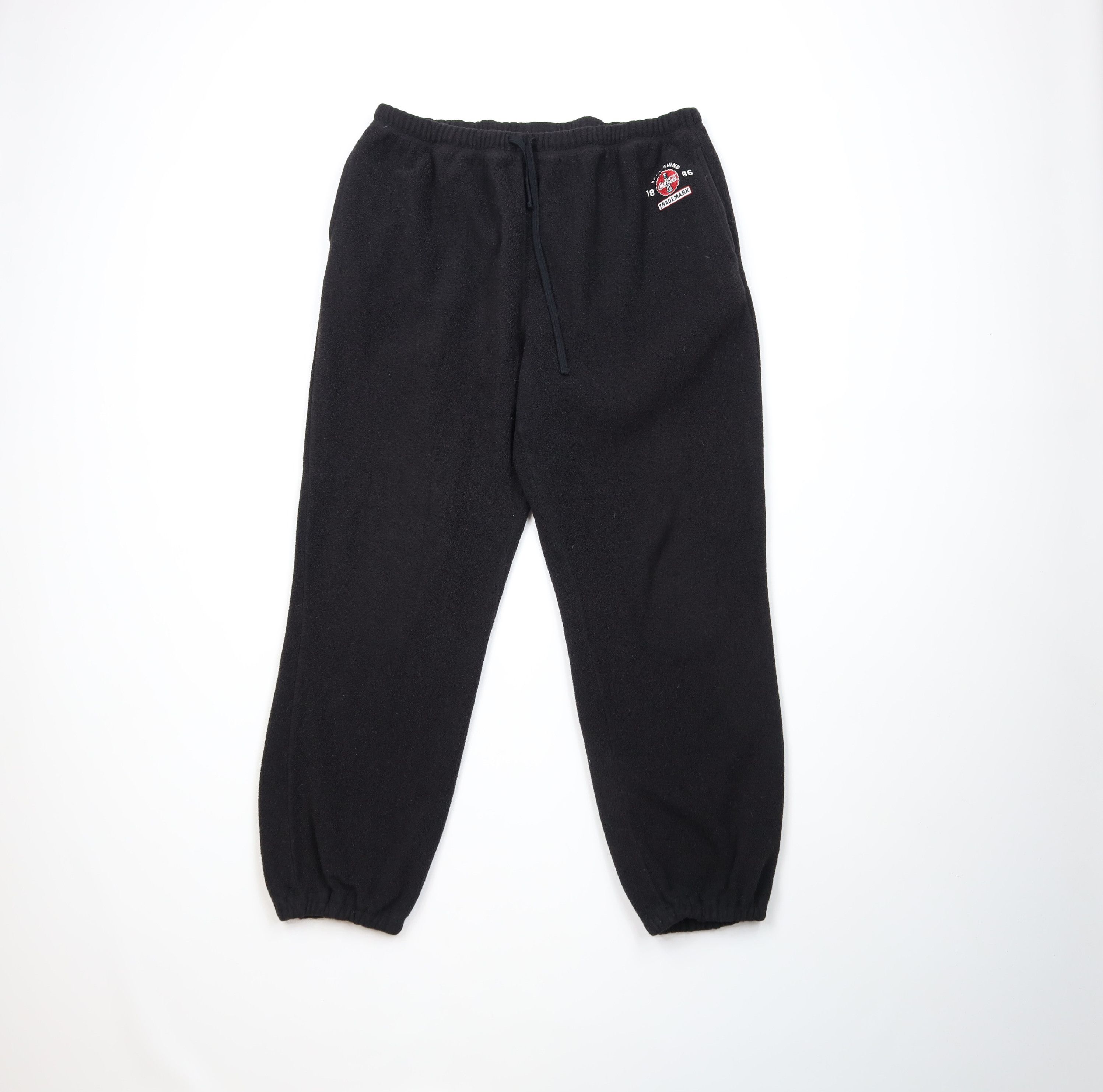 Coca Cola Vintage 90s Coca Cola Spell Cuffed Fleece Sweatpants Joggers Size US 36 / EU 52 - 1 Thumbnail