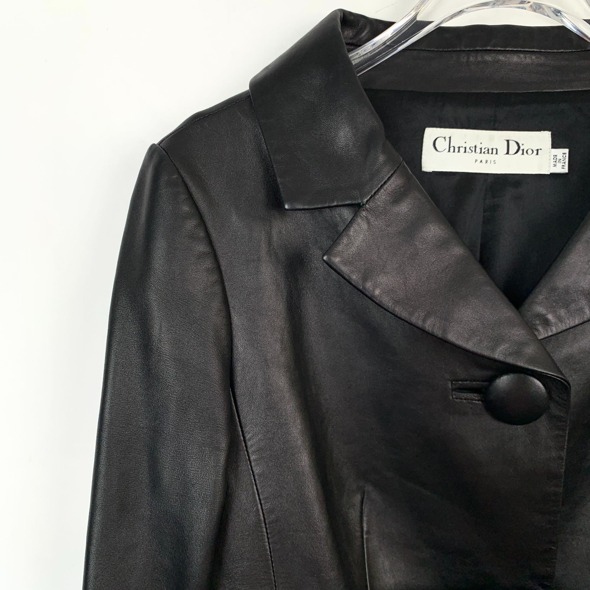 Dior H10163 Christian Dior Black Lambskin Leather Jacket Size XS / US 0-2 / IT 36-38 - 3 Thumbnail