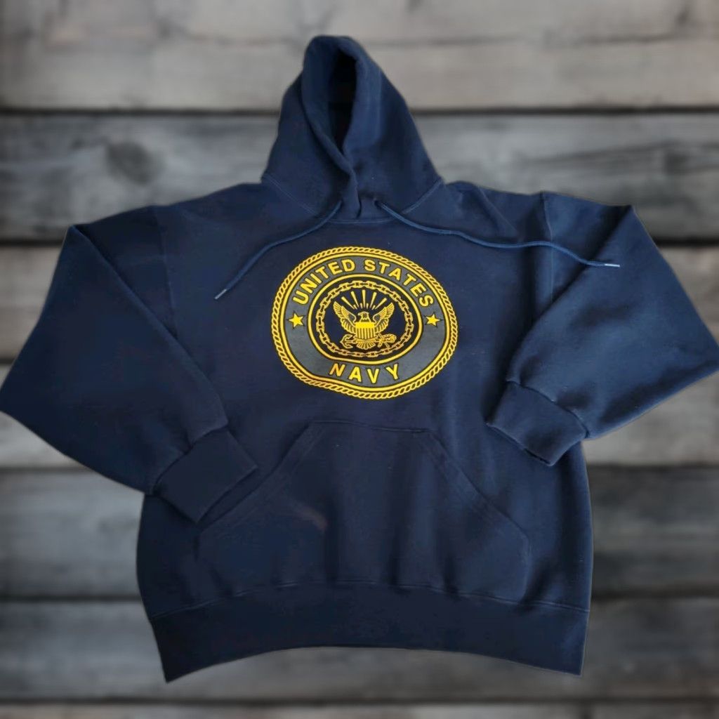 Soffe Vtg Soffe United States Navy US Hoodie Official Made In USA Blue Size M Size US M / EU 48-50 / 2 - 1 Thumbnail