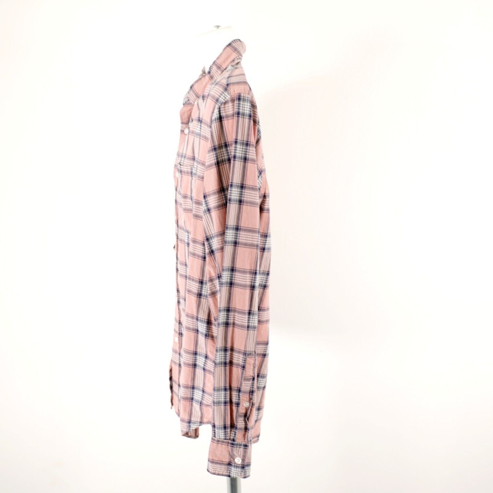 J.Crew J Crew Flex Washed Slim Large Pink Blue Plaid Button Down Lo Size US L / EU 52-54 / 3 - 4 Thumbnail
