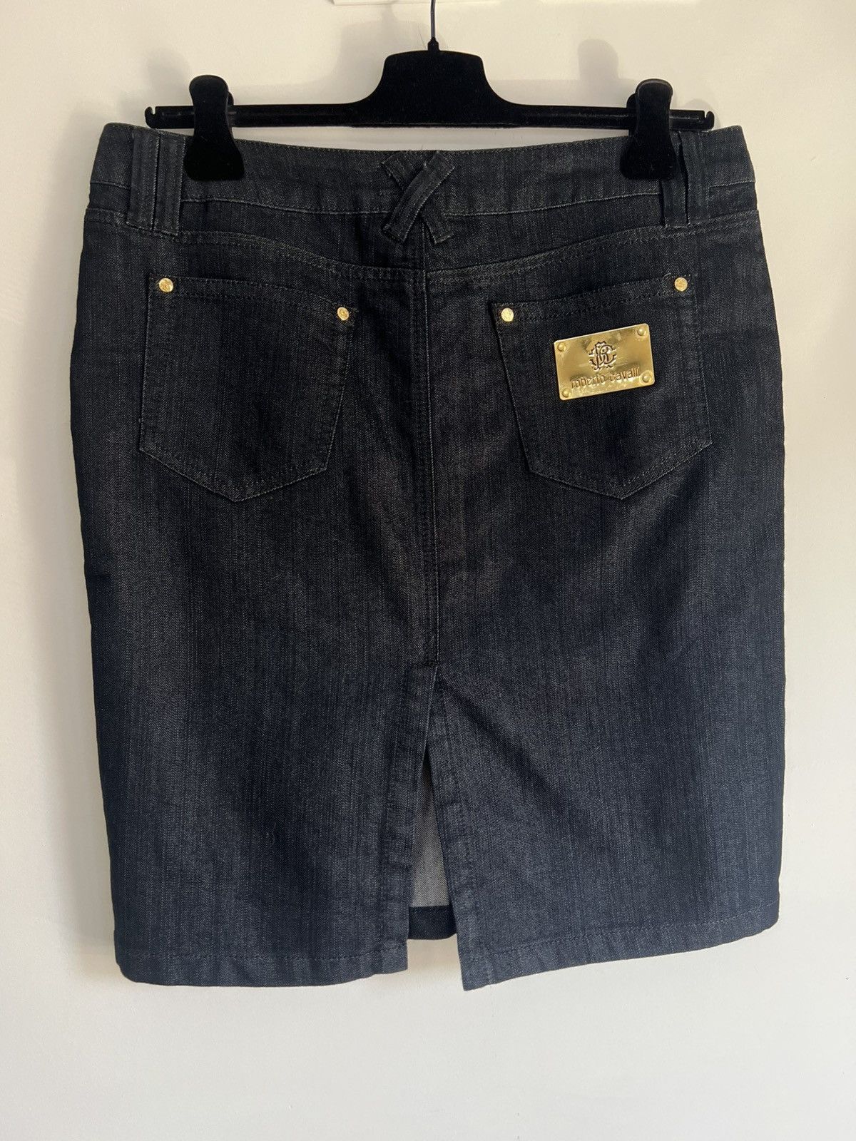 Roberto Cavalli Roberto cavalli L denim skirt blue Size 33" - 2 Thumbnail