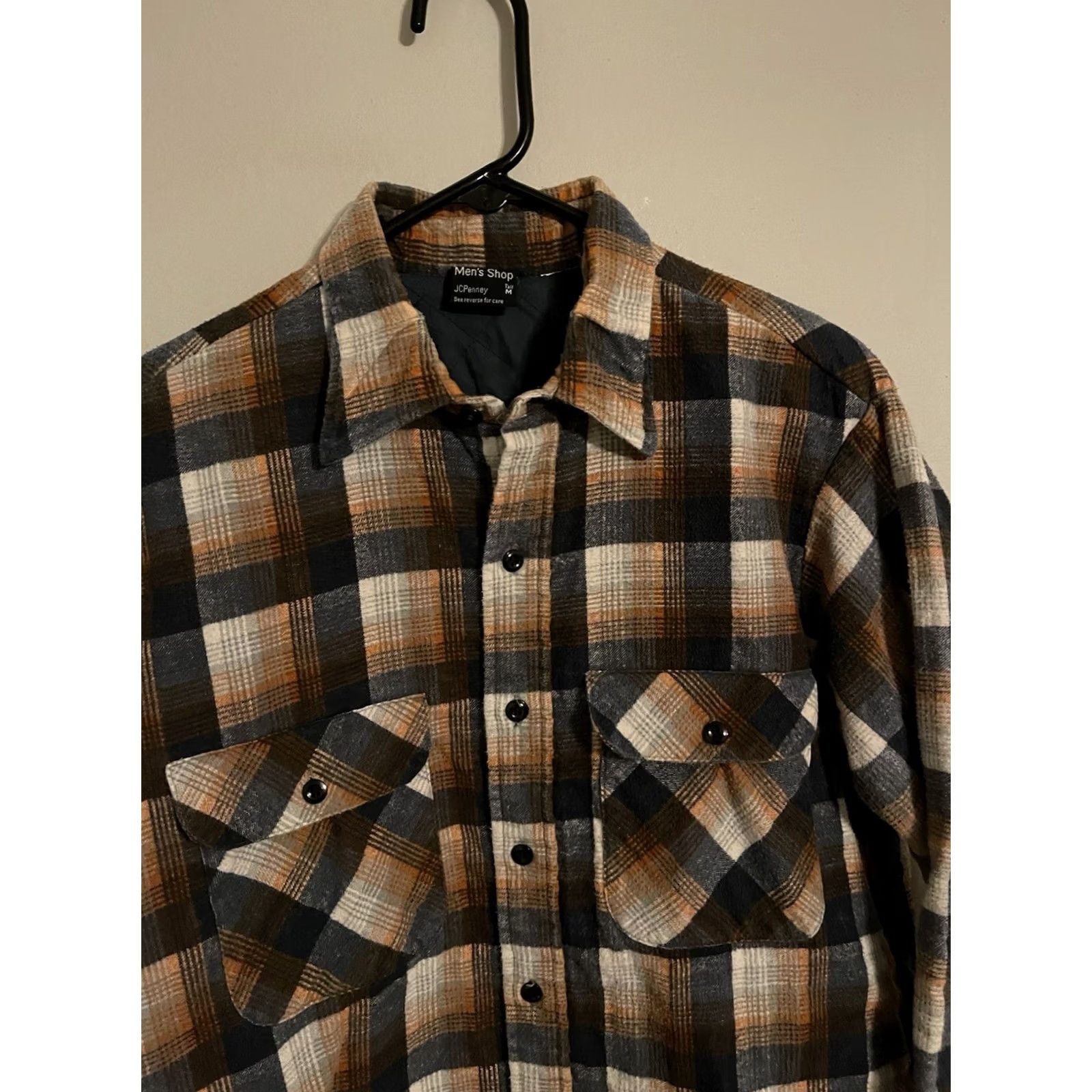 JCPenney VINTAGE JC Penney Shirt L/S Plaid Flannel Quilt Lined Medium Tall Men's Size US M / EU 48-50 / 2 - 2 Thumbnail