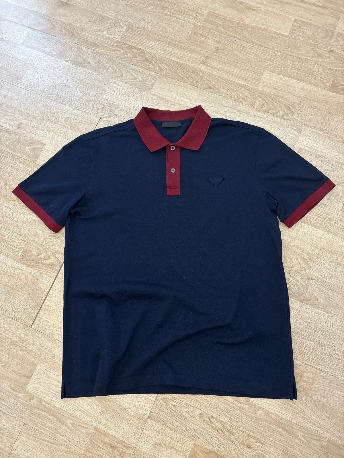 Prada 2016 Prada Polo Button Up T-Shirt Triangle Pocket Logo Size US XXL / EU 58 / 5 - 2 Thumbnail