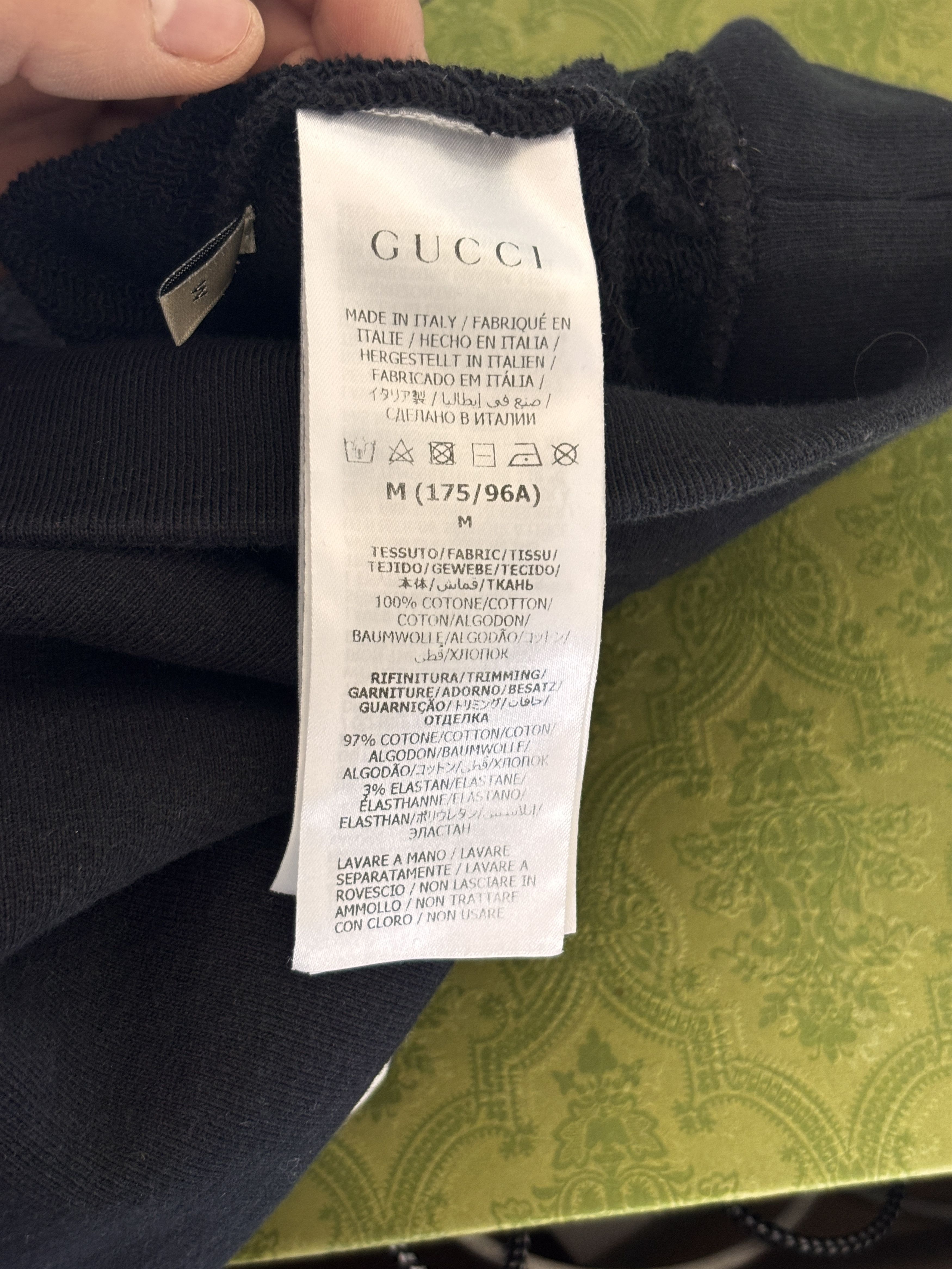 Gucci Gucci Metamorfosi Black Logo Zipper sweatshirt L Size US M / EU 48-50 / 2 - 12 Thumbnail