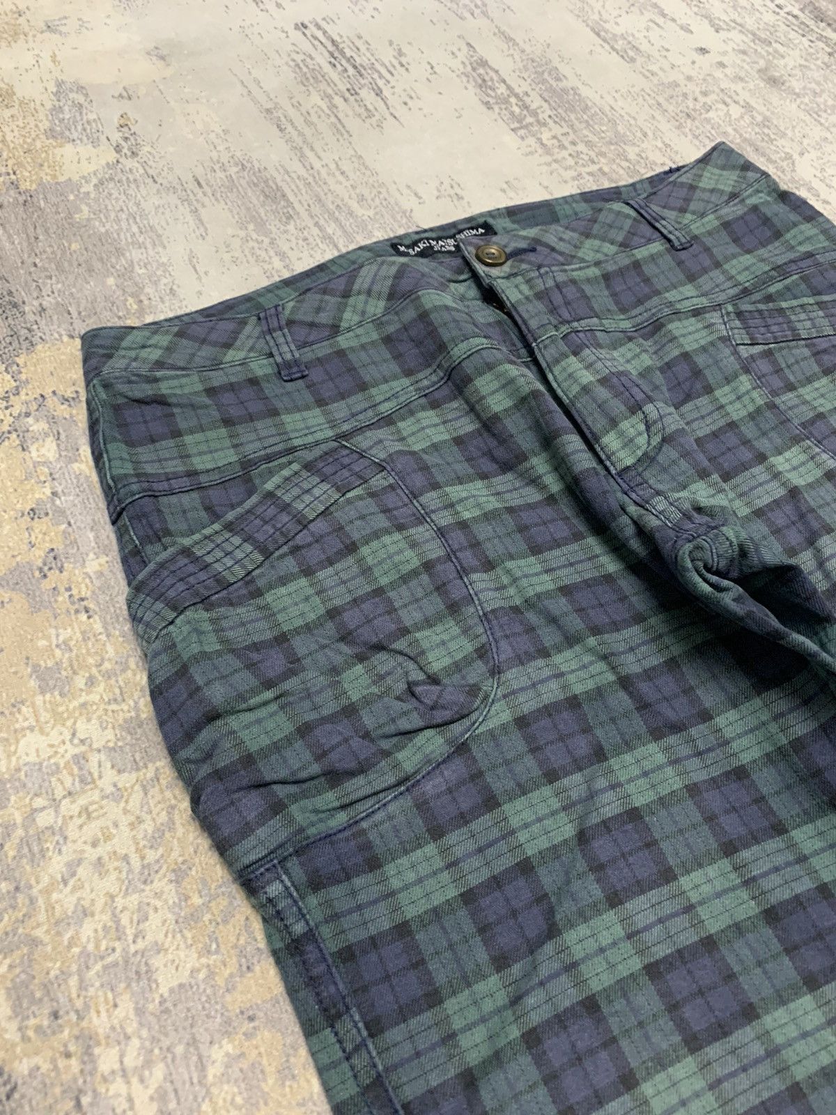 Japanese Brand Japanese Brand Masaki Matsushima Green Checkered Pant Size US 32 / EU 48 - 7 Thumbnail
