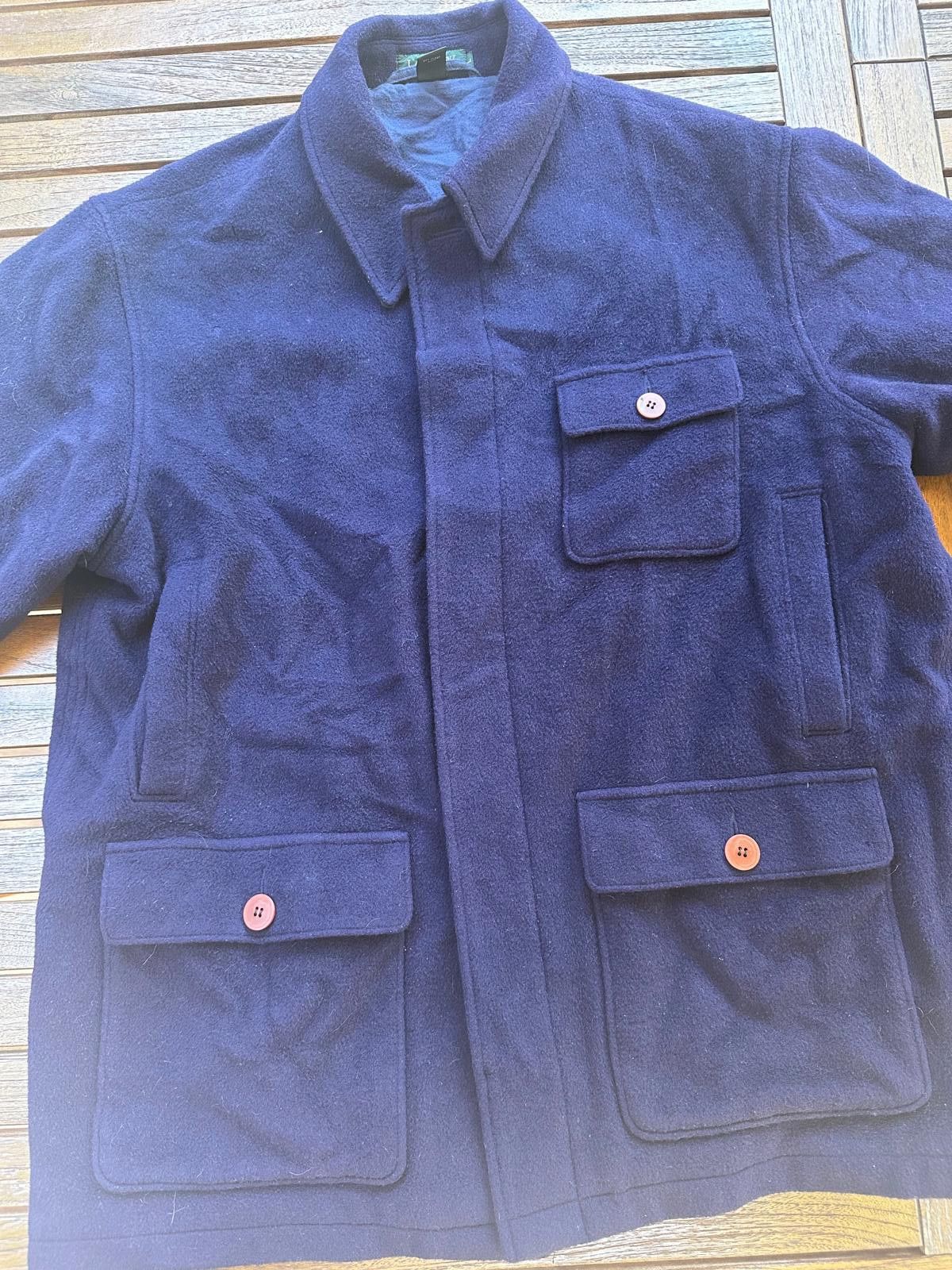 J.Crew Vintage J.Crew Wool Field Jacket Navy 80/20 Wool Nylon L Size US L / EU 52-54 / 3 - 1 Thumbnail