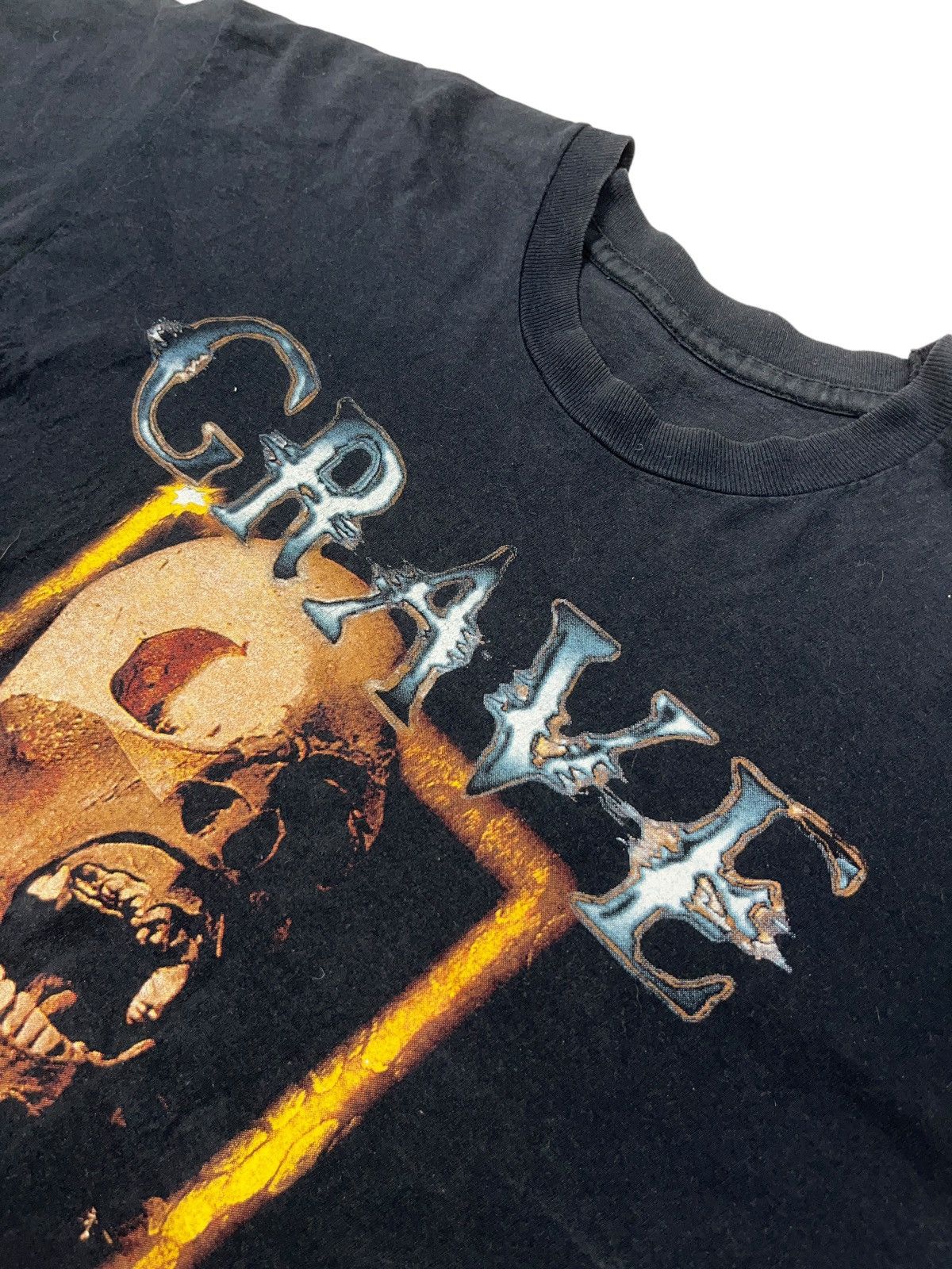 Band Tees Vintage 90s Grave Hating Life T-shirt Entombed Obituary Size US XL / EU 56 / 4 - 5 Thumbnail
