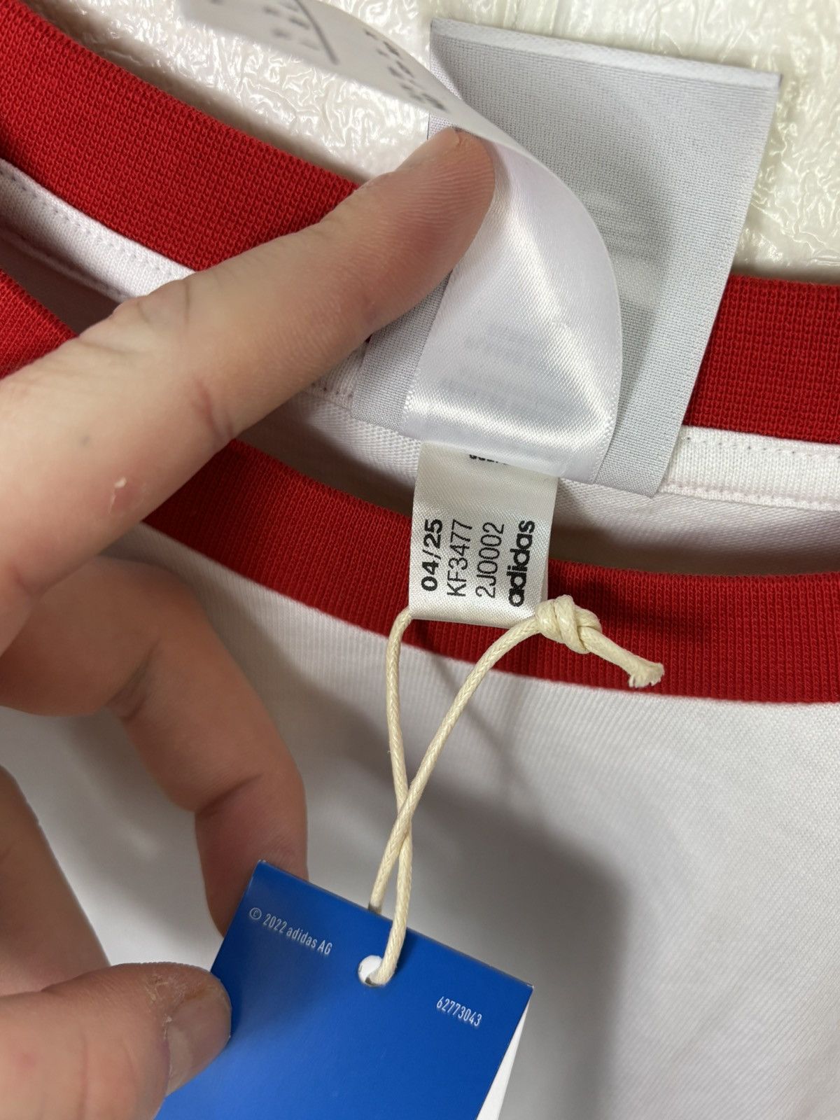 Adidas Adidas Oasis Long Sleeve 3-Stripes T-Shirt Red White Size XL Size US XL / EU 56 / 4 - 5 Thumbnail