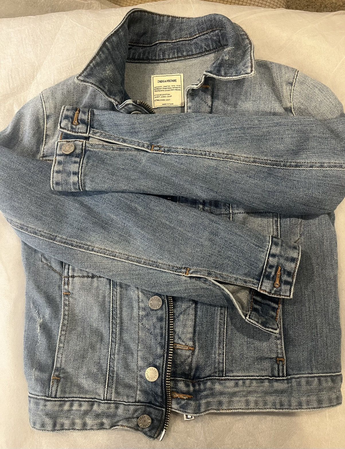 Zadig & Voltaire Zadig & Voltaire Kioky Denim Jacket XS Size XS / US 0-2 / IT 36-38 - 2 Thumbnail