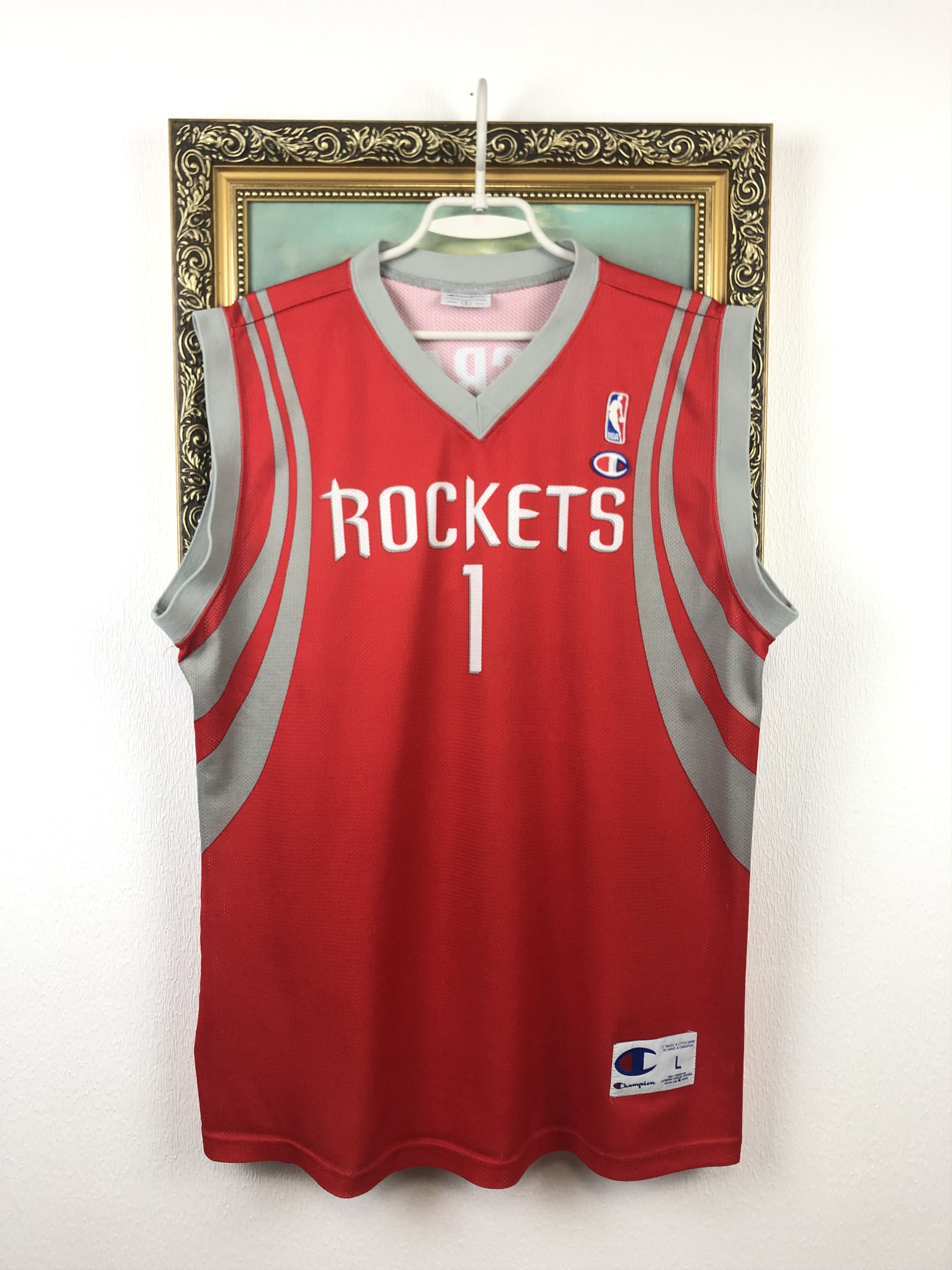 Vintage McGrady Houston Rockets Champion NBA Jersey Shirt