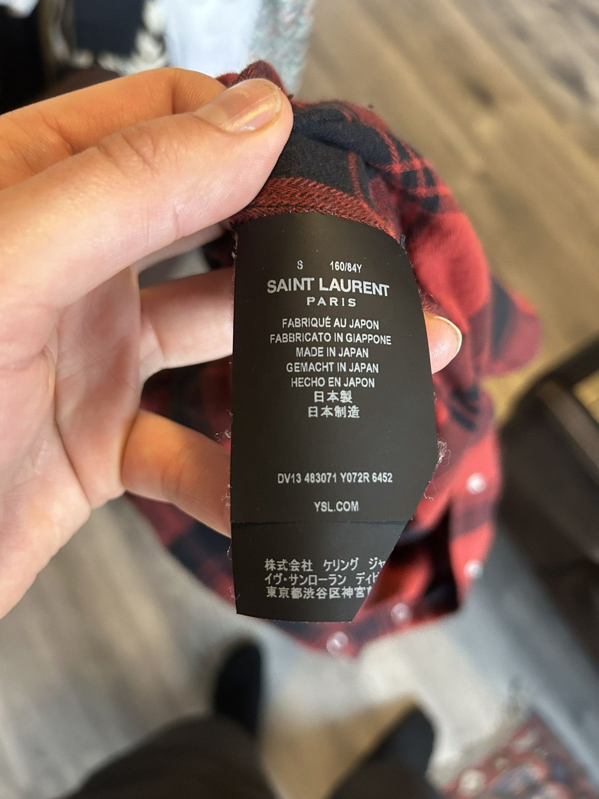 Saint Laurent Paris Saint Laurent red and black checked western shirt in size S Size US S / EU 44-46 / 1 - 13 Thumbnail