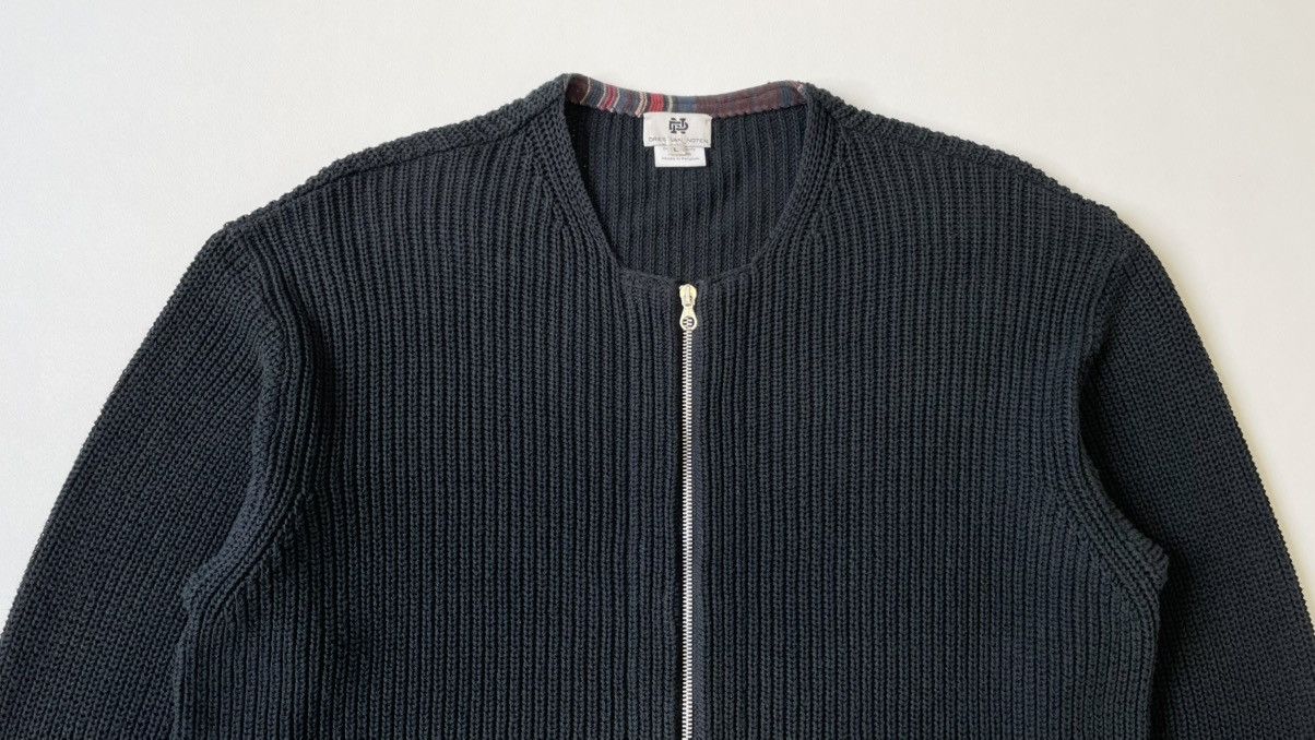 Dries Van Noten 1990s Ribbed Zip Knit Cotton Cardigan Size US L / EU 52-54 / 3 - 2 Thumbnail