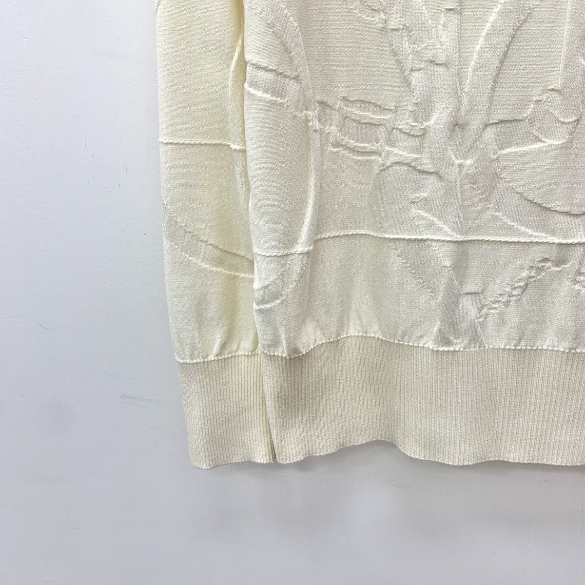 Hermes Hermes Beige Silk Long Sleeve Knit Pullover K26WX Size XXS / US 00 / IT 34 - 4 Thumbnail