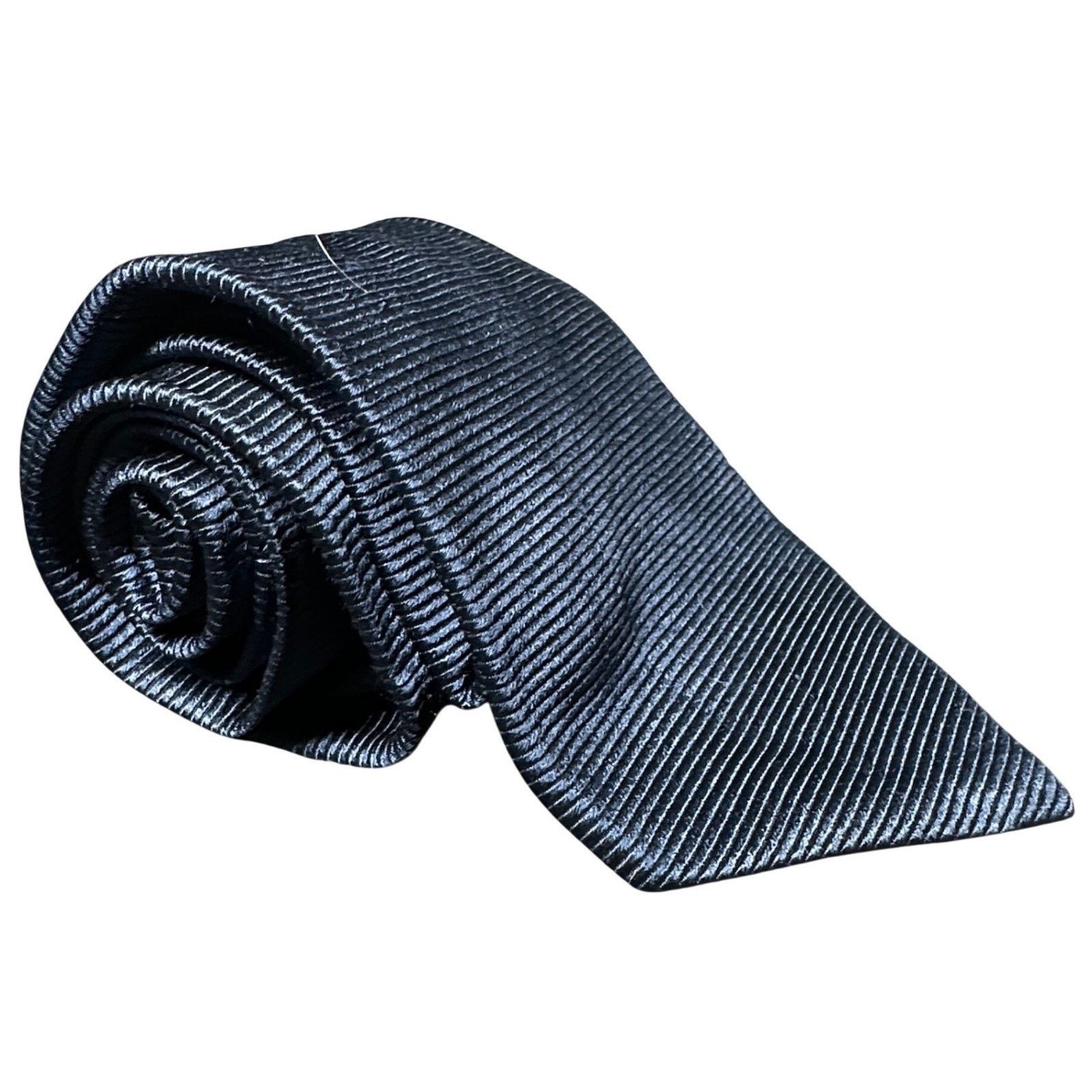 Other Harold Powell Neck Tie Silk Striped Dark Blue Formal Size ONE SIZE - 2 Thumbnail