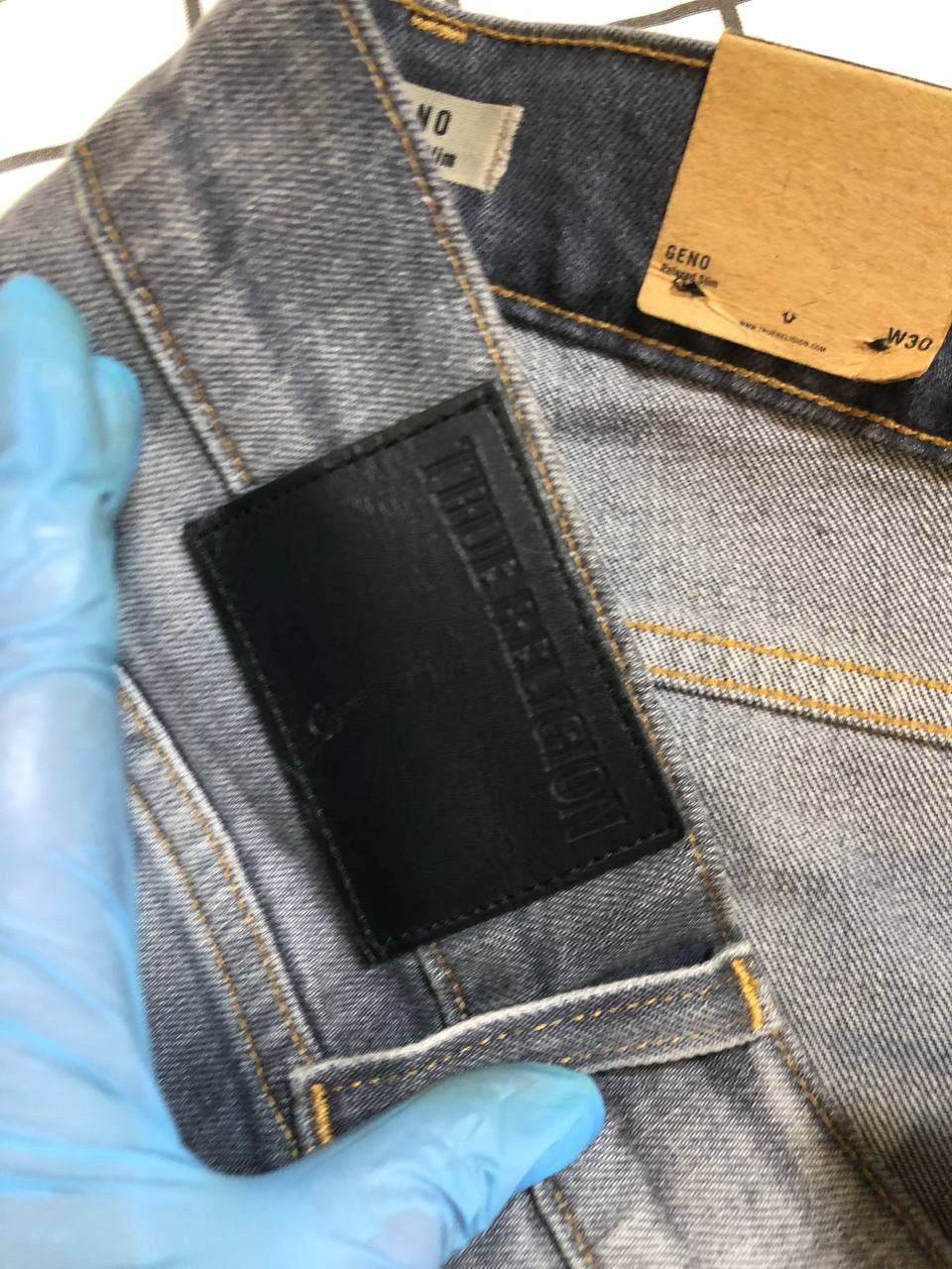 True Religion True Religion Geno Relaxed Slim Vintage Straight Jeans Size US 30 / EU 46 - 13 Thumbnail