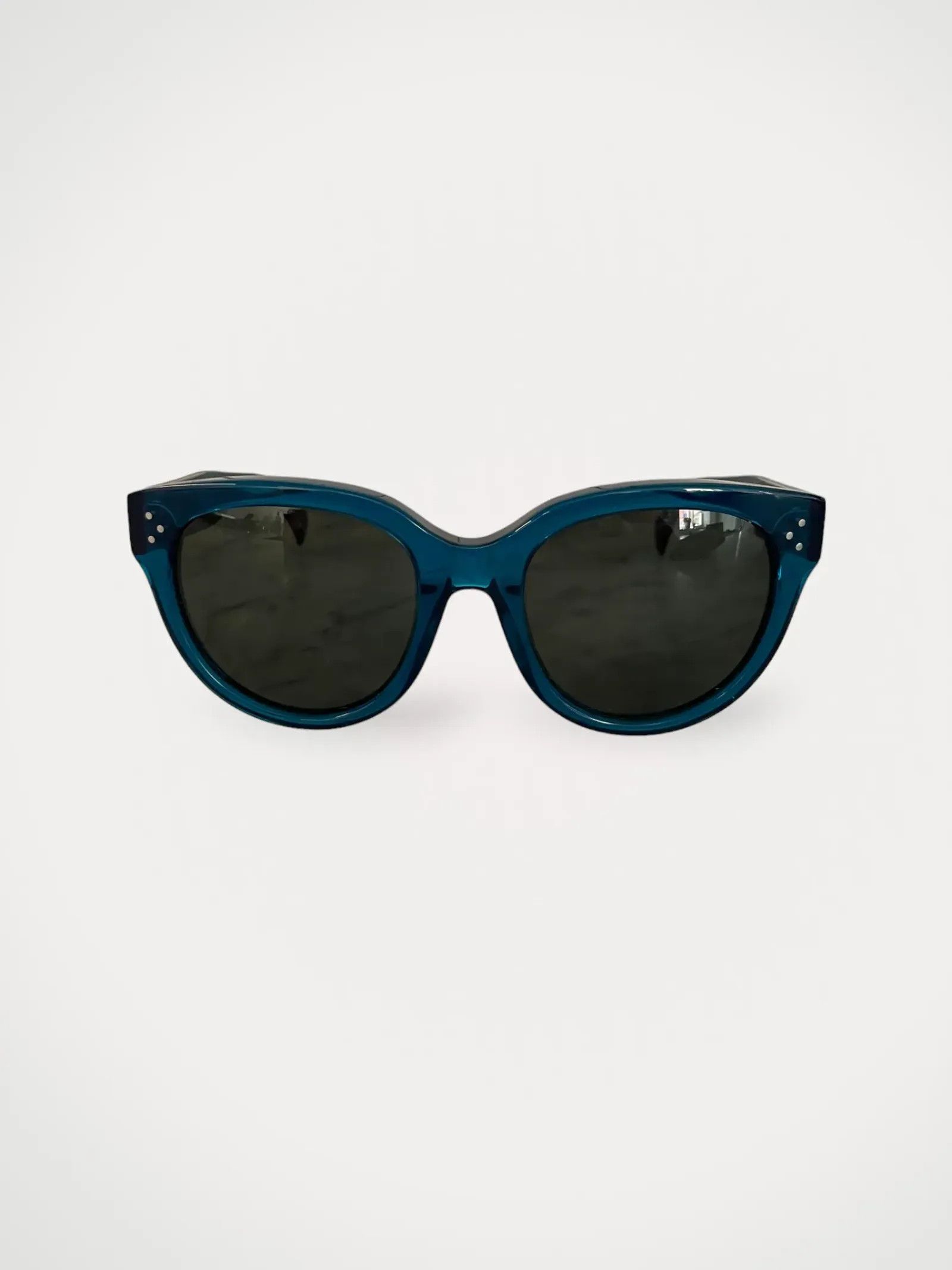 Celine CL40012F 84E Sunglasses Blue Transparent Aviator Frame, Brown Lenses Celine Celine CL40012F 84E Sunglasses Blue Transparent  main image 2