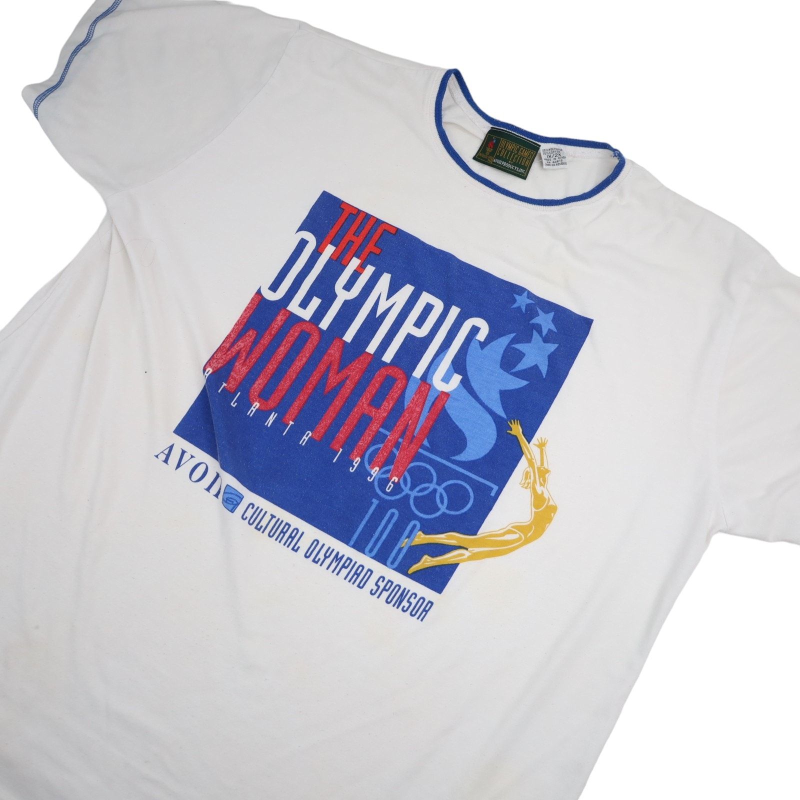 USA Olympics × Vintage Vintage 1996 Atl Avon The Olympic Women Graphic T shirt Size US XXL / EU 58 / 5 - 2 Thumbnail