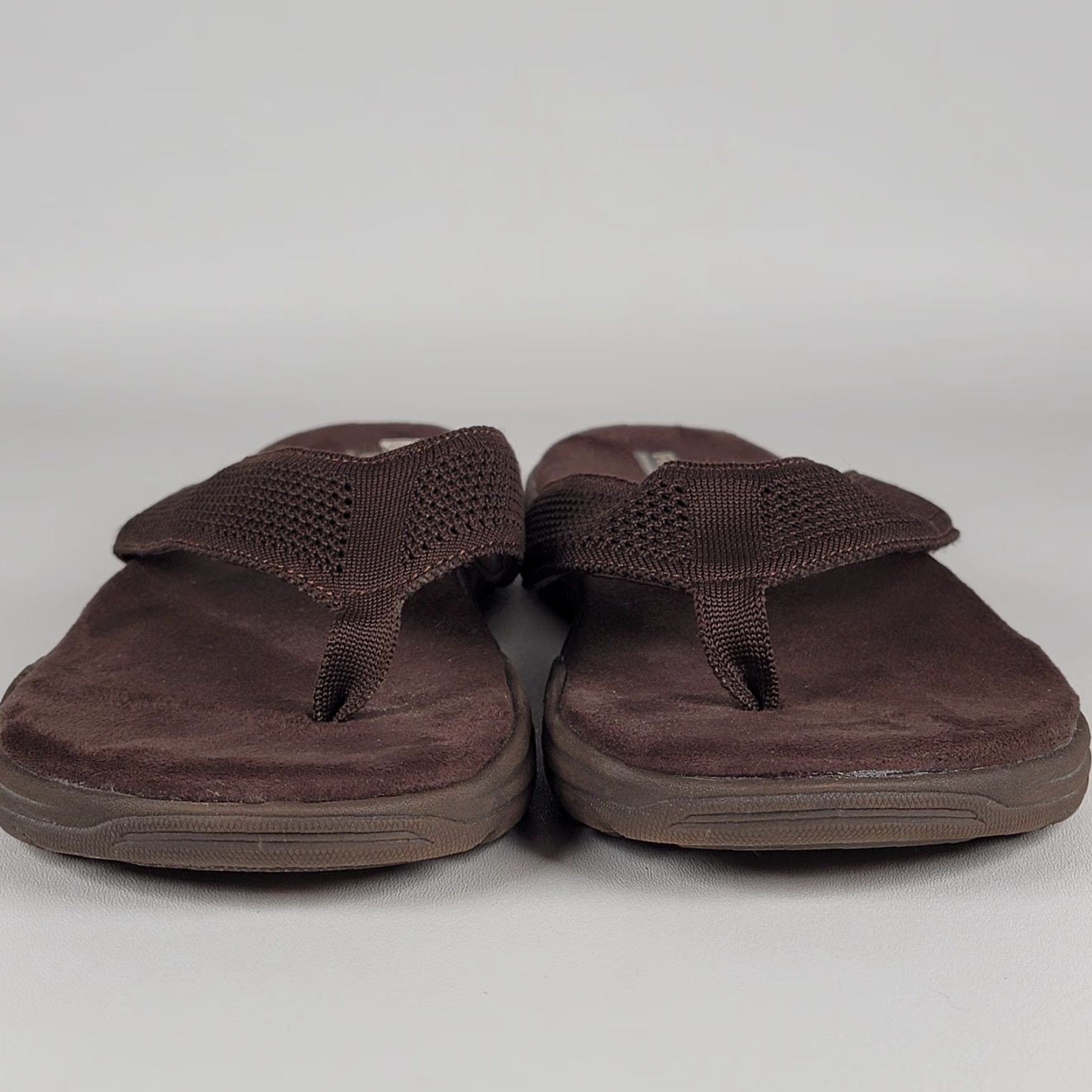 SKECHERS Skechers Relaxed Fit Memory Foam 360 Sandals Flip Flop Men 14 Brown Comfort Shoe Size ONE SIZE - 2 Thumbnail