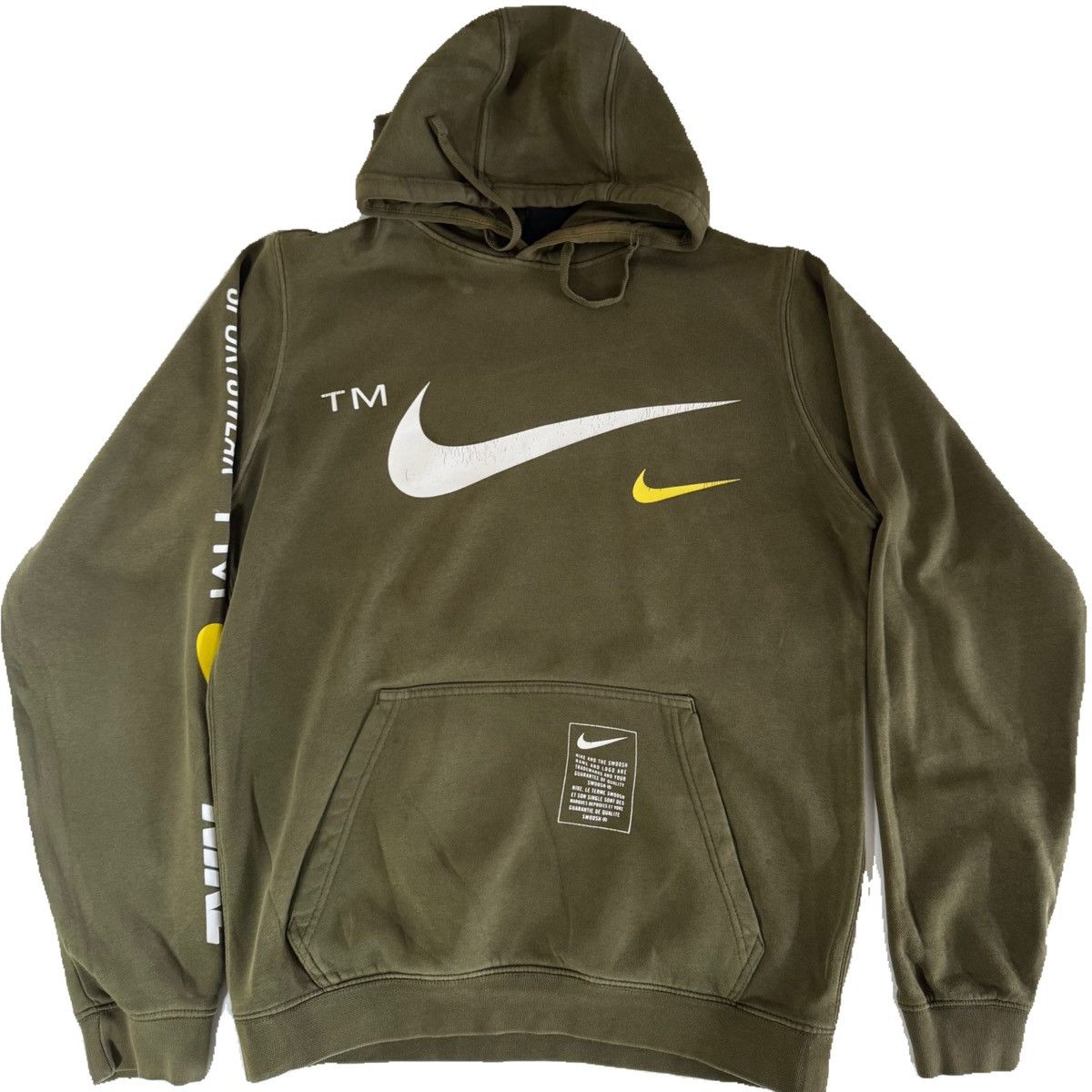 Nike × Vintage OLIVE NIKE HOODIE Size US S / EU 44-46 / 1 - 1 Thumbnail