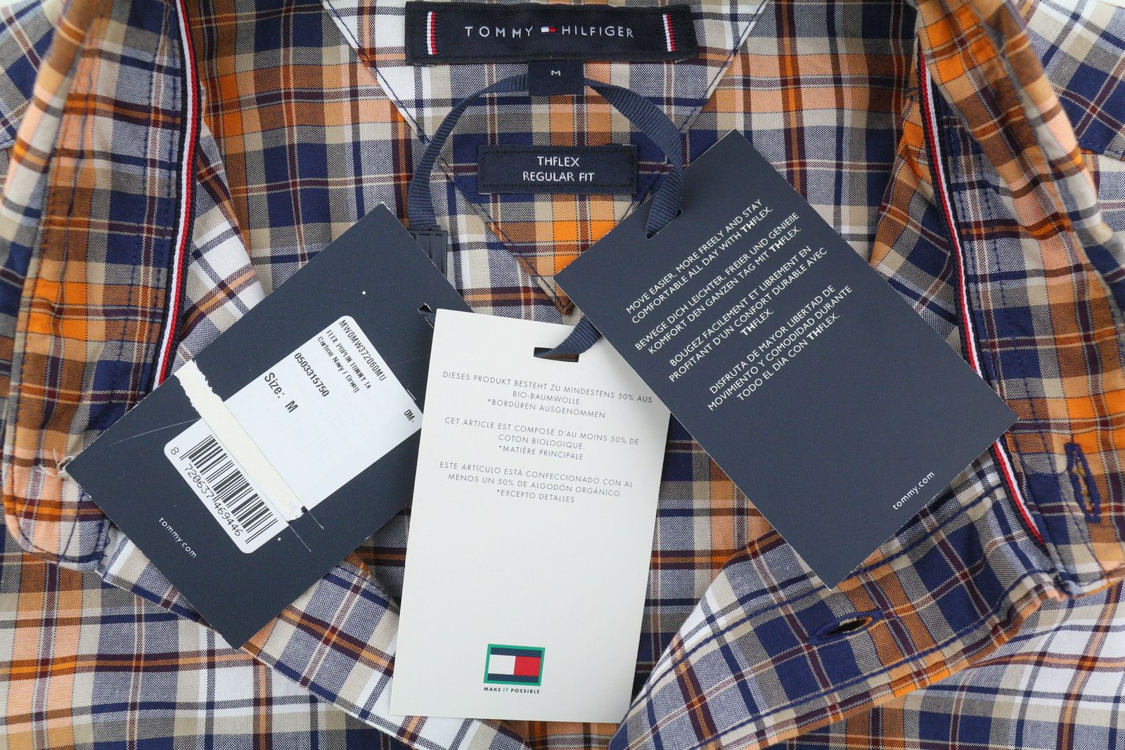Tommy Hilfiger THFLEX POPLIN M Plaid Button-Down 87682 Size US M / EU 48-50 / 2 - 6 Thumbnail