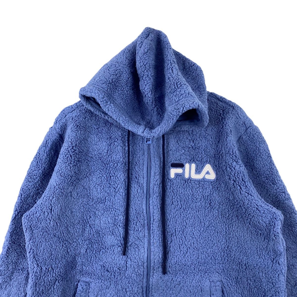Fila FILA Deep Pile Sherpa Blue Full Zipper Hoodie Size US L / EU 52-54 / 3 - 2 Thumbnail