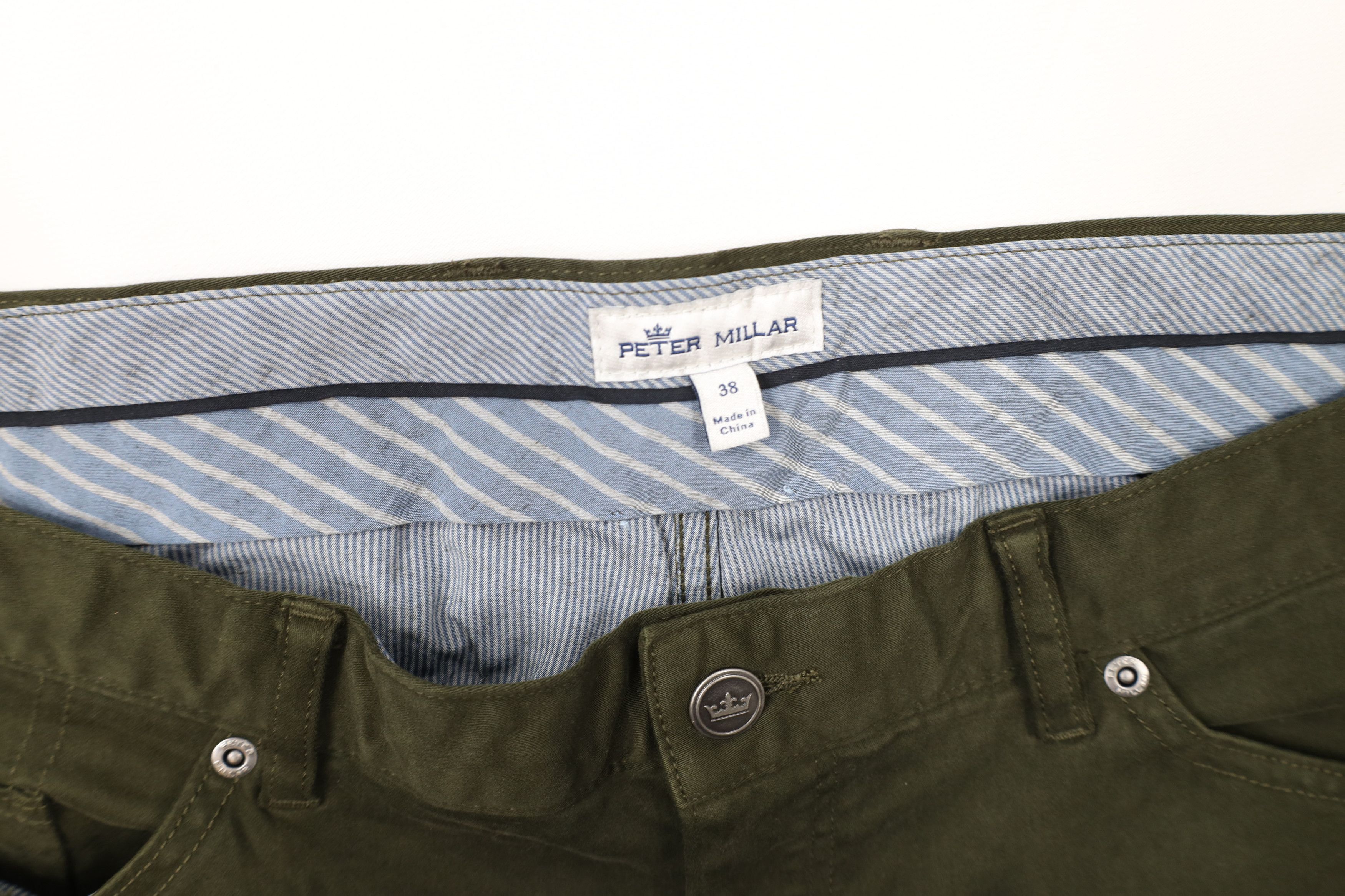 Peter Millar × Vintage Peter Millar Stretch Straight Leg Golfing Pants Dark Green Size US 38 / EU 54 - 9 Thumbnail