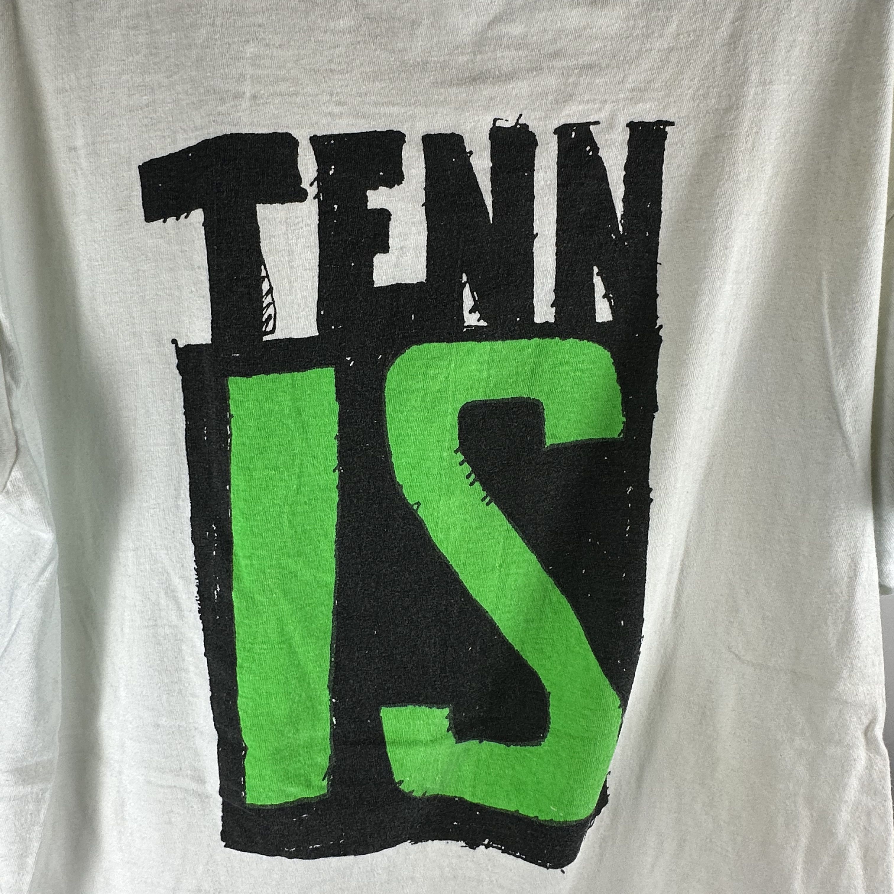 Vintage ​Vintage 90s Baseline Tennis Double Sided Graphic XL T-shirt Size US XL / EU 56 / 4 - 4 Thumbnail