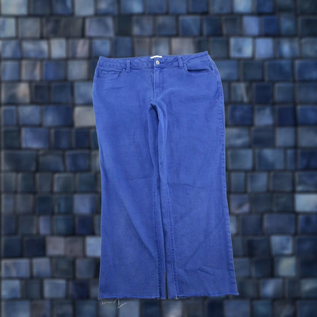 Vintage Maurices M Jeans Mid Rise Original Fit Slim Straight Ankle Jeans Size 14 Short Blue Denim 5-Pocket Womens Size 36" / US 14 / IT 50 - 1 Thumbnail