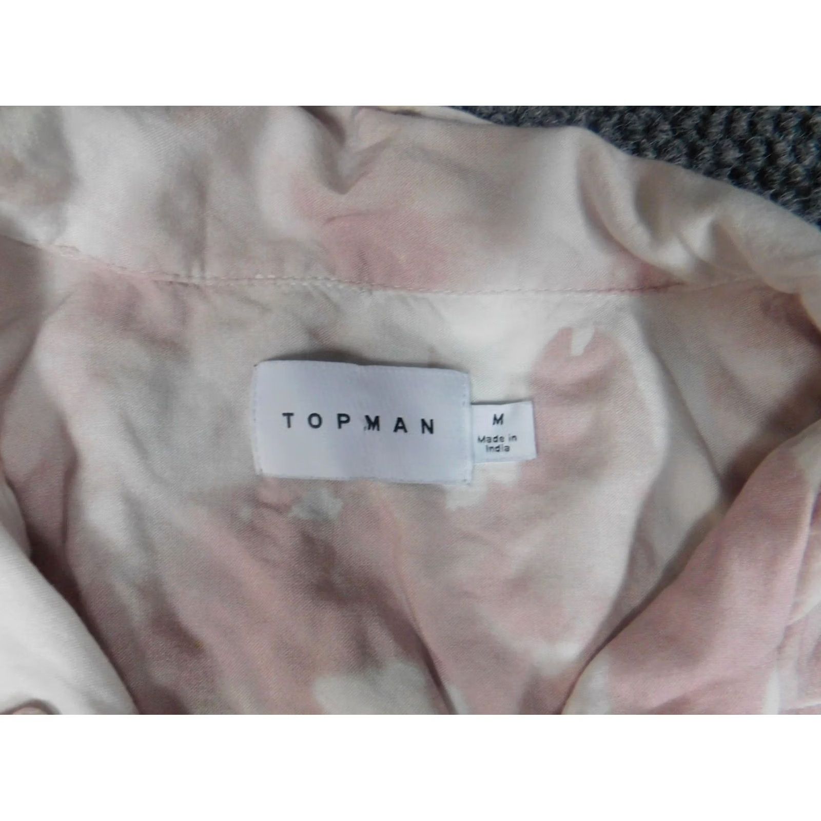 Topman Topman Womens Blouse Button-Up Short Sleeve Pink Medium Regular Fit Casual Collar Down Viscose Button Size M / US 6-8 / IT 42-44 - 5 Thumbnail
