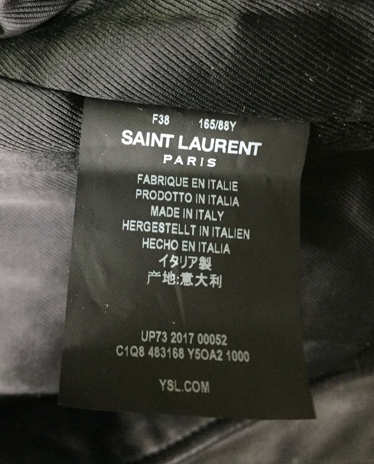 Saint Laurent Paris FW17 Saint Laurent Leather Biker Jacket With YSL Patches Size S / US 4 / IT 40 - 15 Thumbnail
