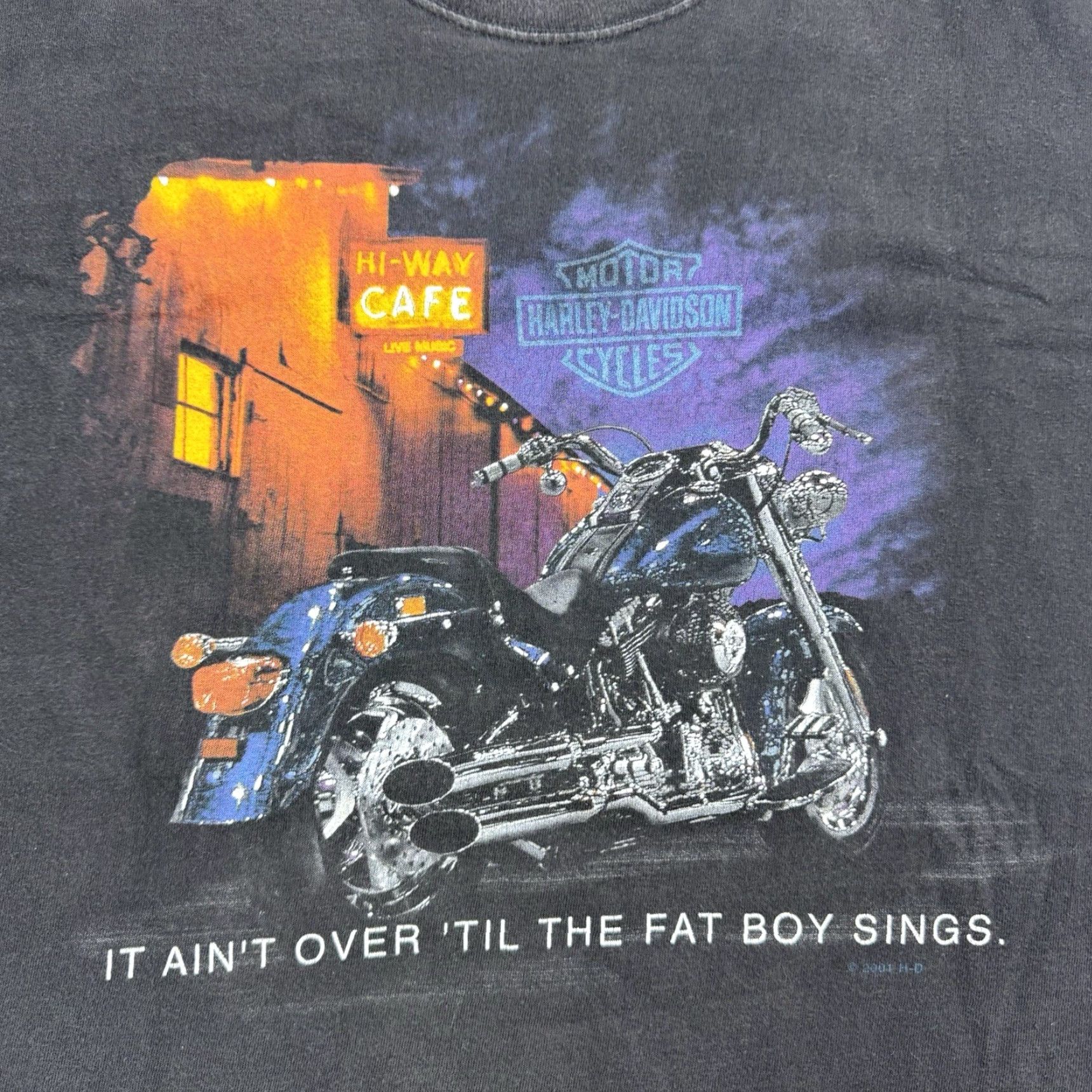 Harley Davidson VINTAGE Harley-Davidson Shirt Men Adult Large Black Graphic Print Hipster Y2K T-Shirt Mens Size US L / EU 52-54 / 3 - 2 Thumbnail
