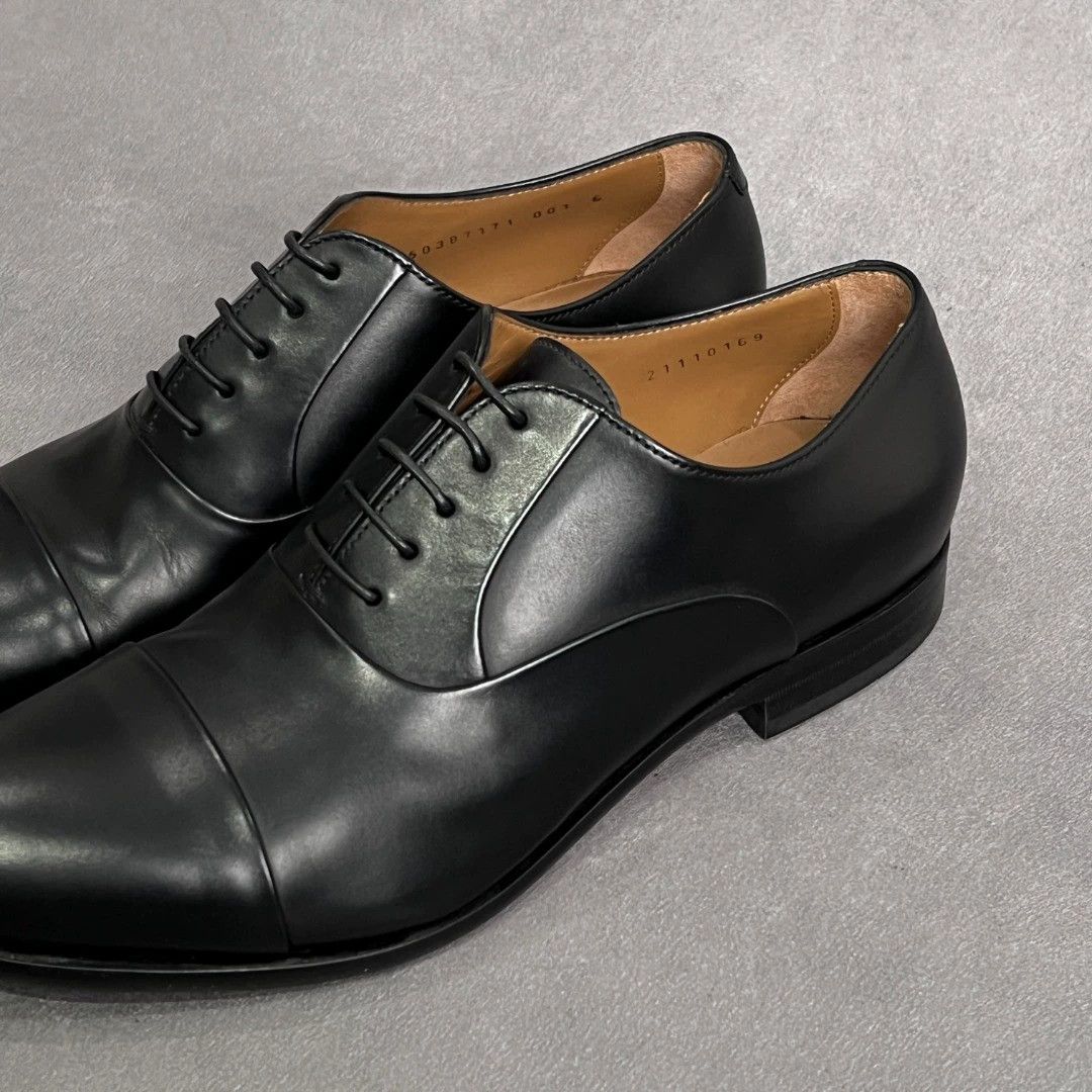 Hugo Boss HUGO BOSS Black Leather Lace-Up Dress Shoes 40 Size US 7 / EU 40 - 5 Thumbnail
