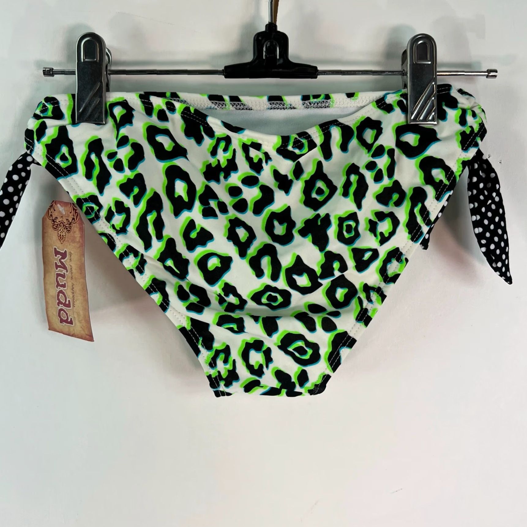 Vintage MUDD Womens Bikini Bottom Side Tie Hipster Green XS - 82% Nylon 18% Spandex Beach Swim Bottom Bathing Suit Women Small Size 26" / US 2 / IT 38 - 5 Thumbnail
