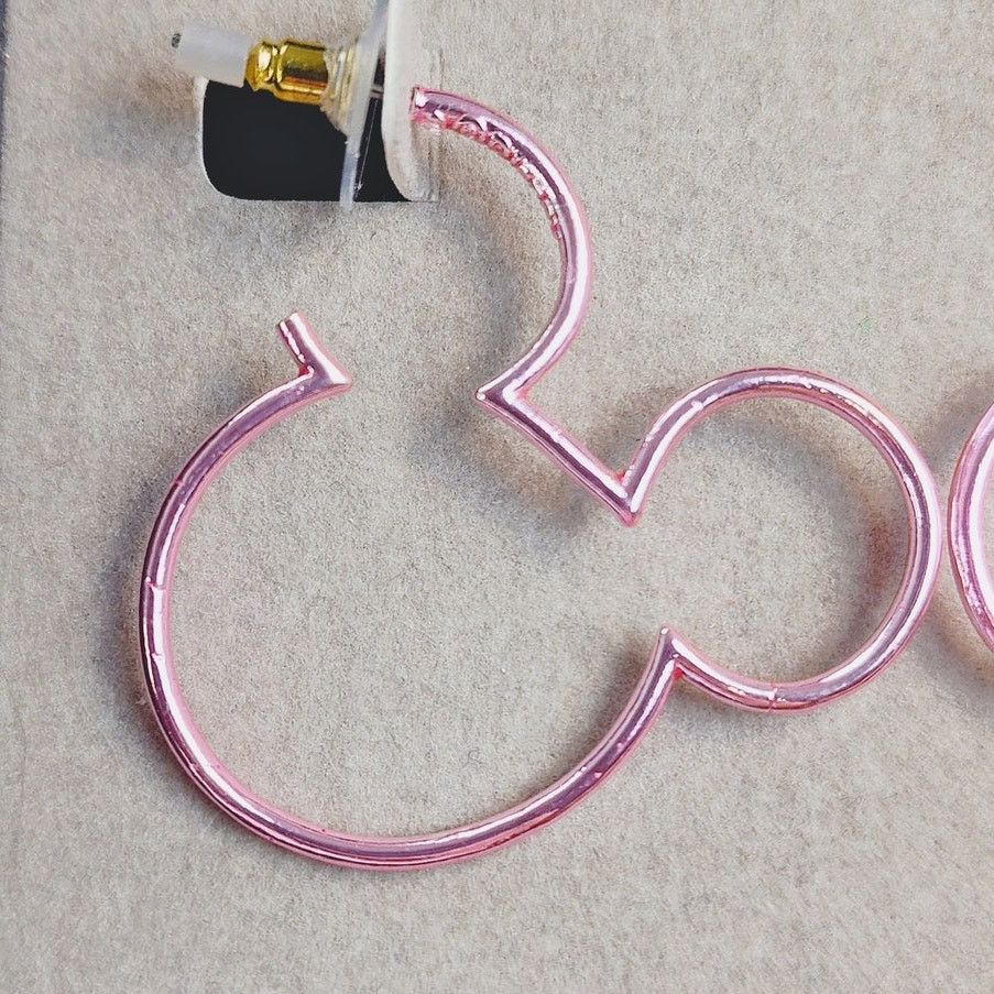 Disney Disney x BaubleBar Mickey Mouse Pink Hoop Earrings NIB Size ONE SIZE - 4 Thumbnail