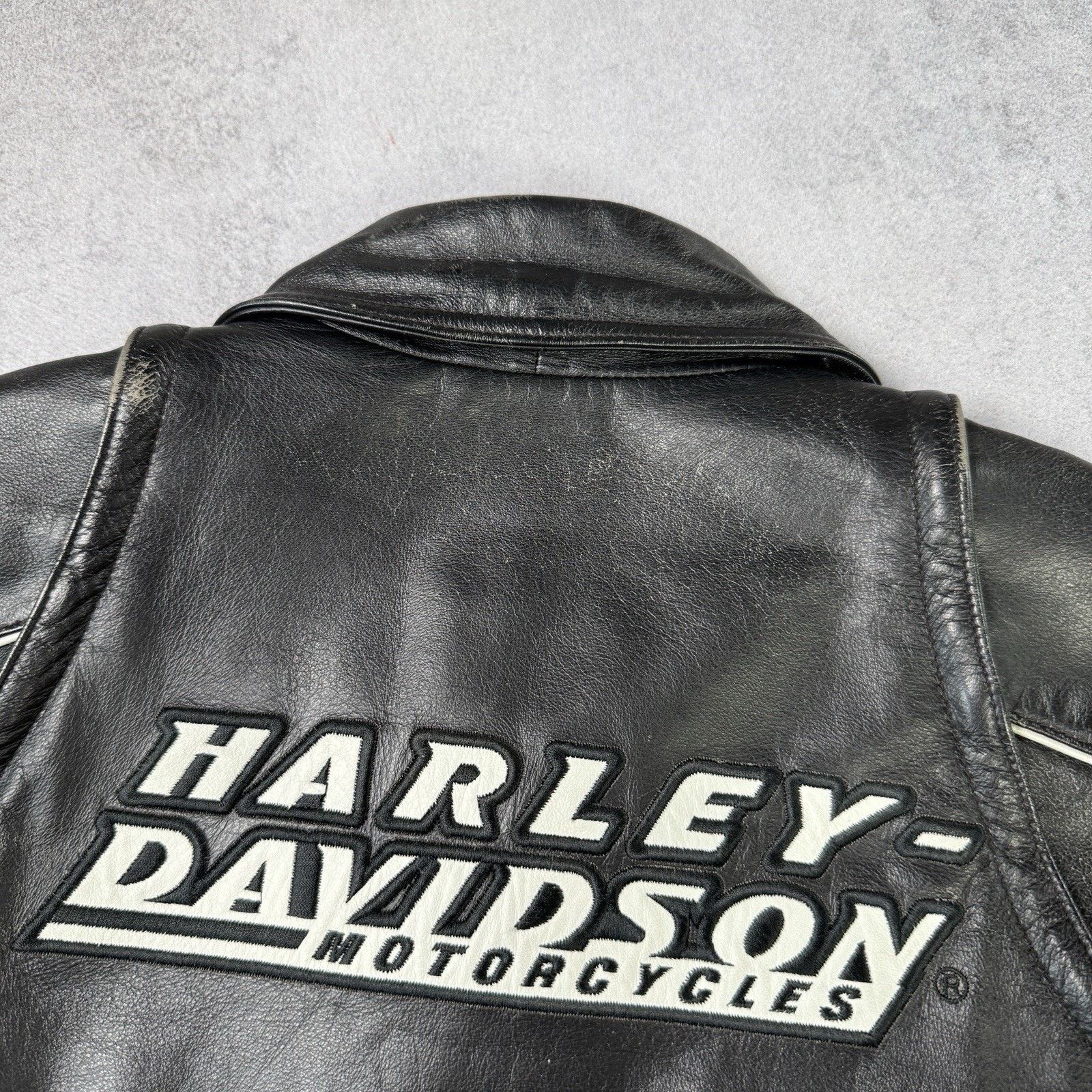Harley Davidson Harley Davidson Leather Racing Jacket Women's Vintage Y2K Size XS / US 0-2 / IT 36-38 - 16 Thumbnail
