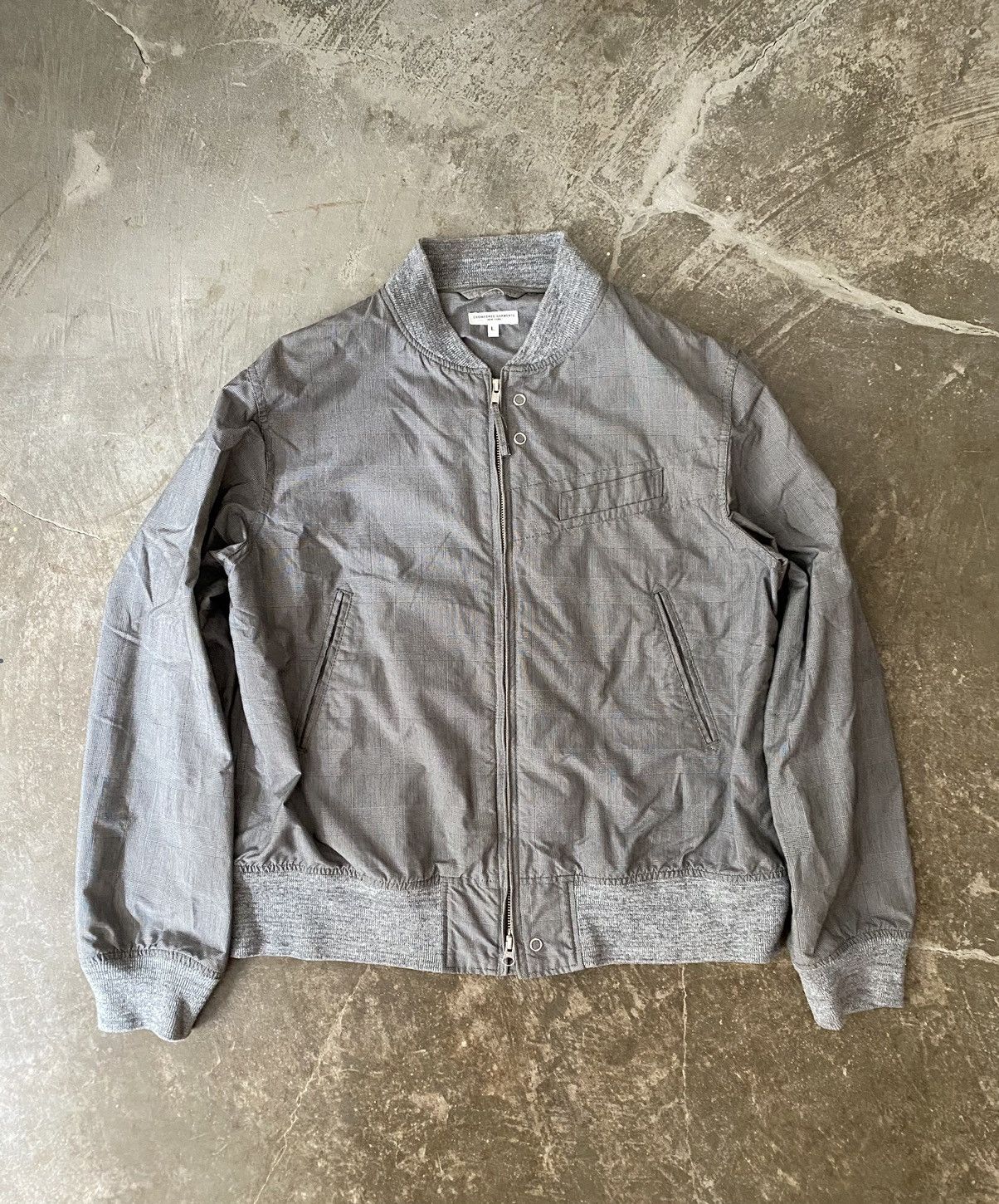 Engineered Garments Engineered Garments Grey Check Bomber Jacket Kapital Needles Size US L / EU 52-54 / 3 - 1 Thumbnail
