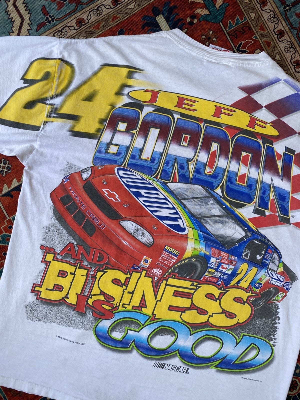 NASCAR SOLD OUT📌 Vintage AOP Nascar Jeff Gordon Winning business 24 Size US L / EU 52-54 / 3 - 9 Thumbnail