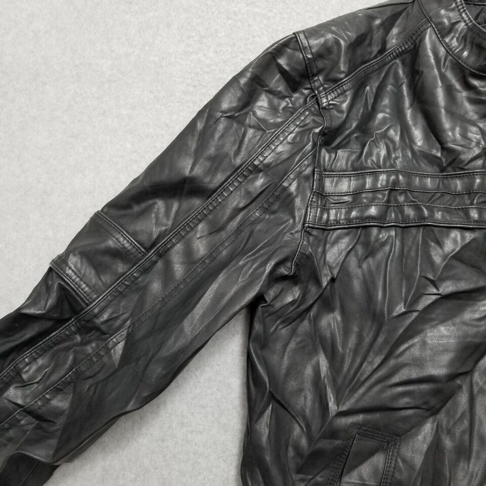 BKE BKE Jacket Womens Large Black Pockets Zip Polyurethane Size L / US 10 / IT 46 - 2 Thumbnail
